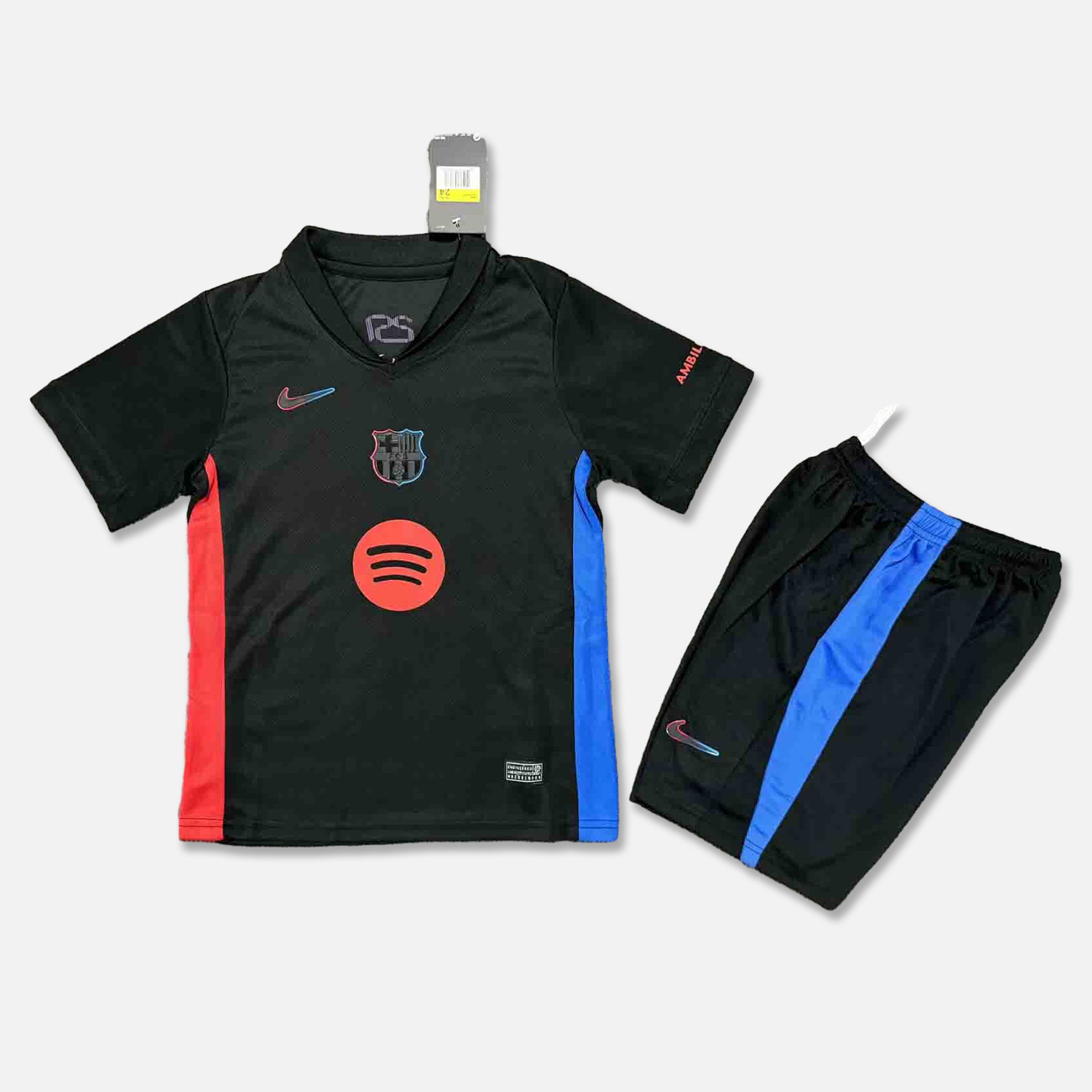 B.A.R.S.A 24-25 Away Kids Kit with Big Logo - ReplicasJersey