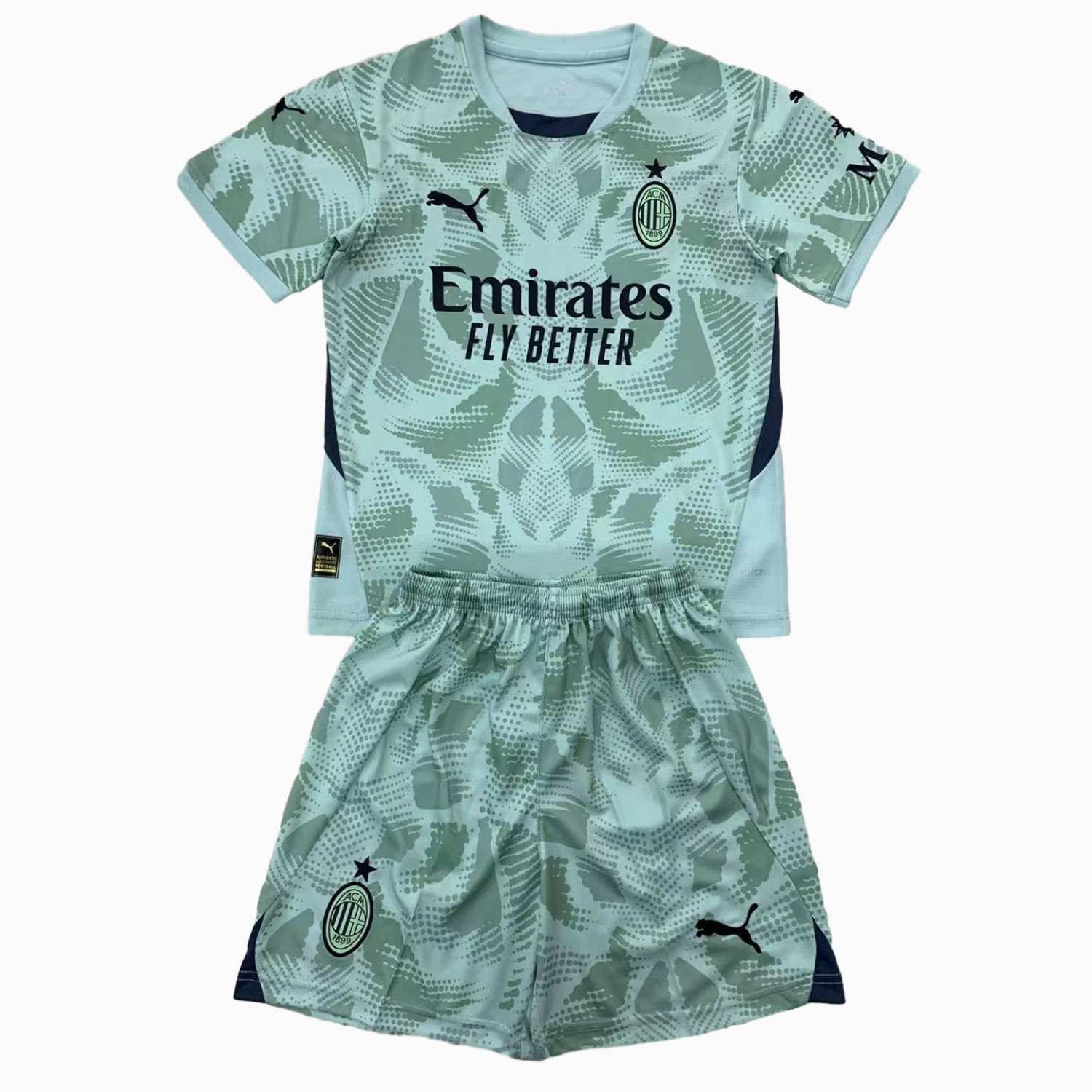 AC Milan 24-25 Green Goalkeeper Kids Kit - ReplicasJersey