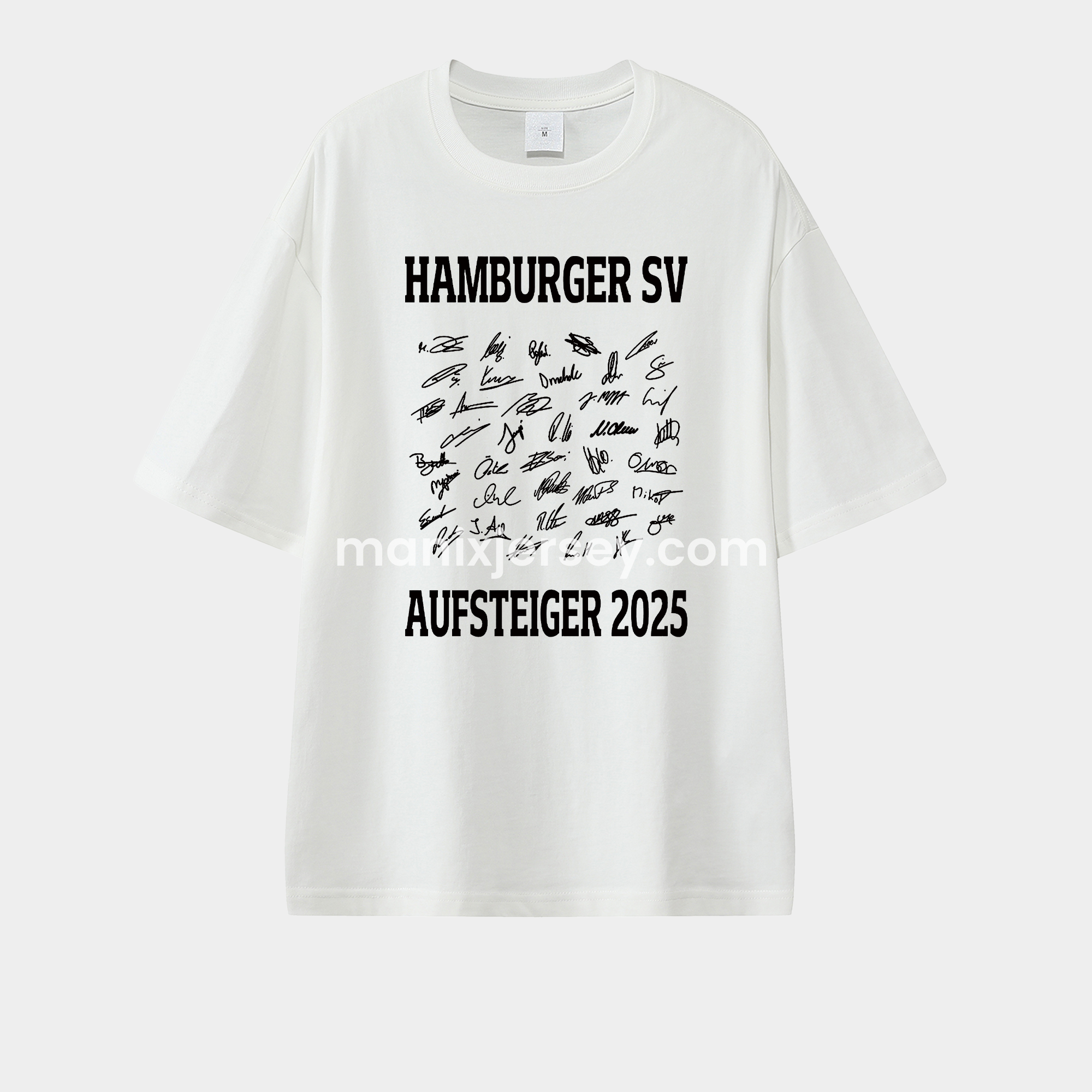 Hamburger SV AUFSTIEG 2025 Team Signatures Unisex Pure Cotton T-shirt - ReplicasJersey