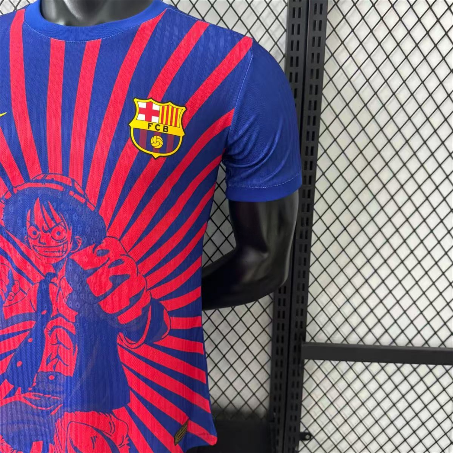 B.A.R.S.A 25-26 One Piece Red Silhouette Special Blue Jersey - Player Version - ReplicasJersey