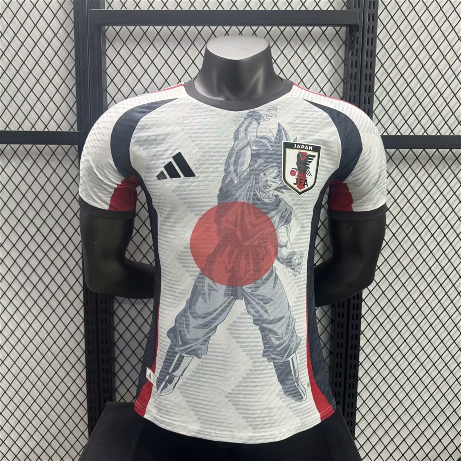 Japan 25-26 Dragon Ball Goku Sketch White & Red Special Jersey - Player Version - ReplicasJersey