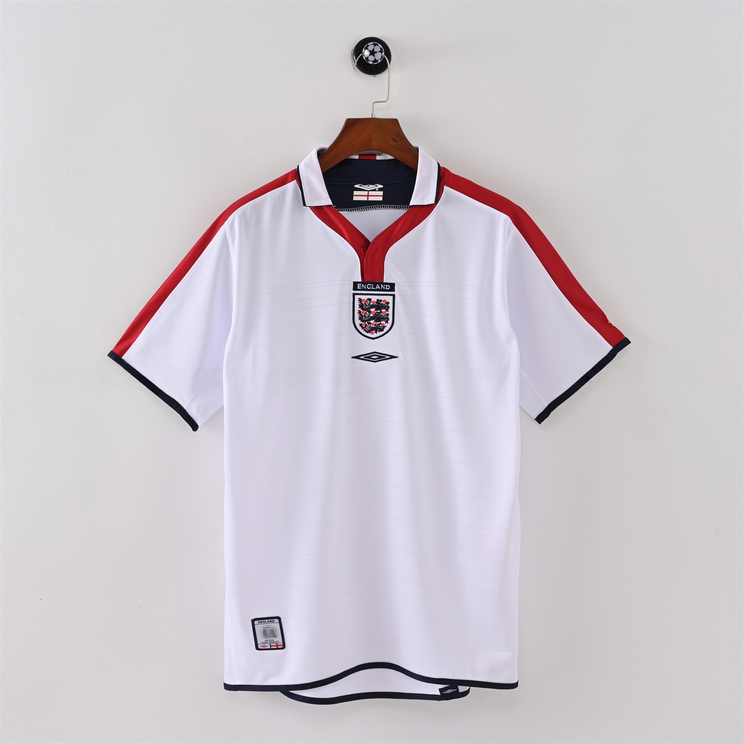 Retro England 2004 Home White Jersey - ReplicasJersey