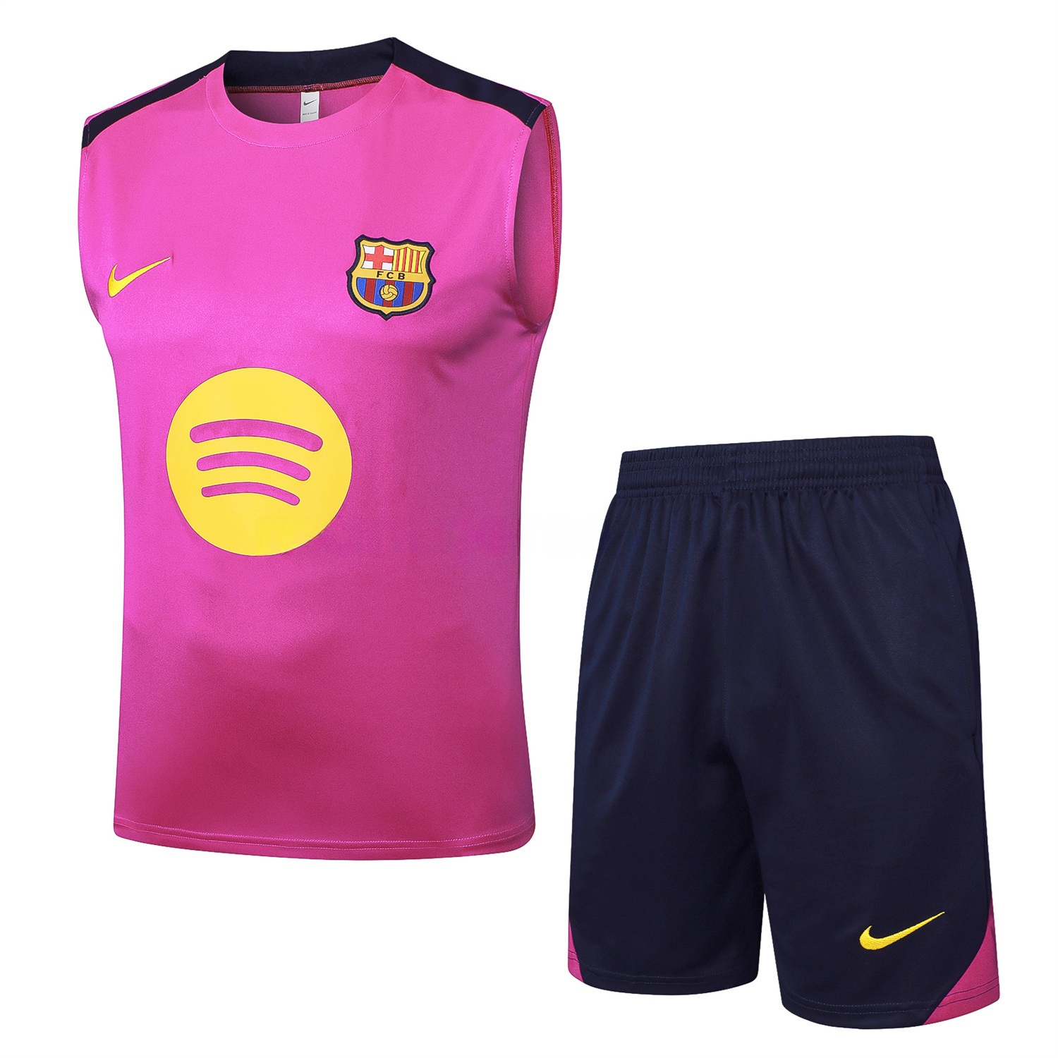 B.A.R.S.A 25-26 Vest Training Set - Purple Pink Vest and Black Shorts - ReplicasJersey