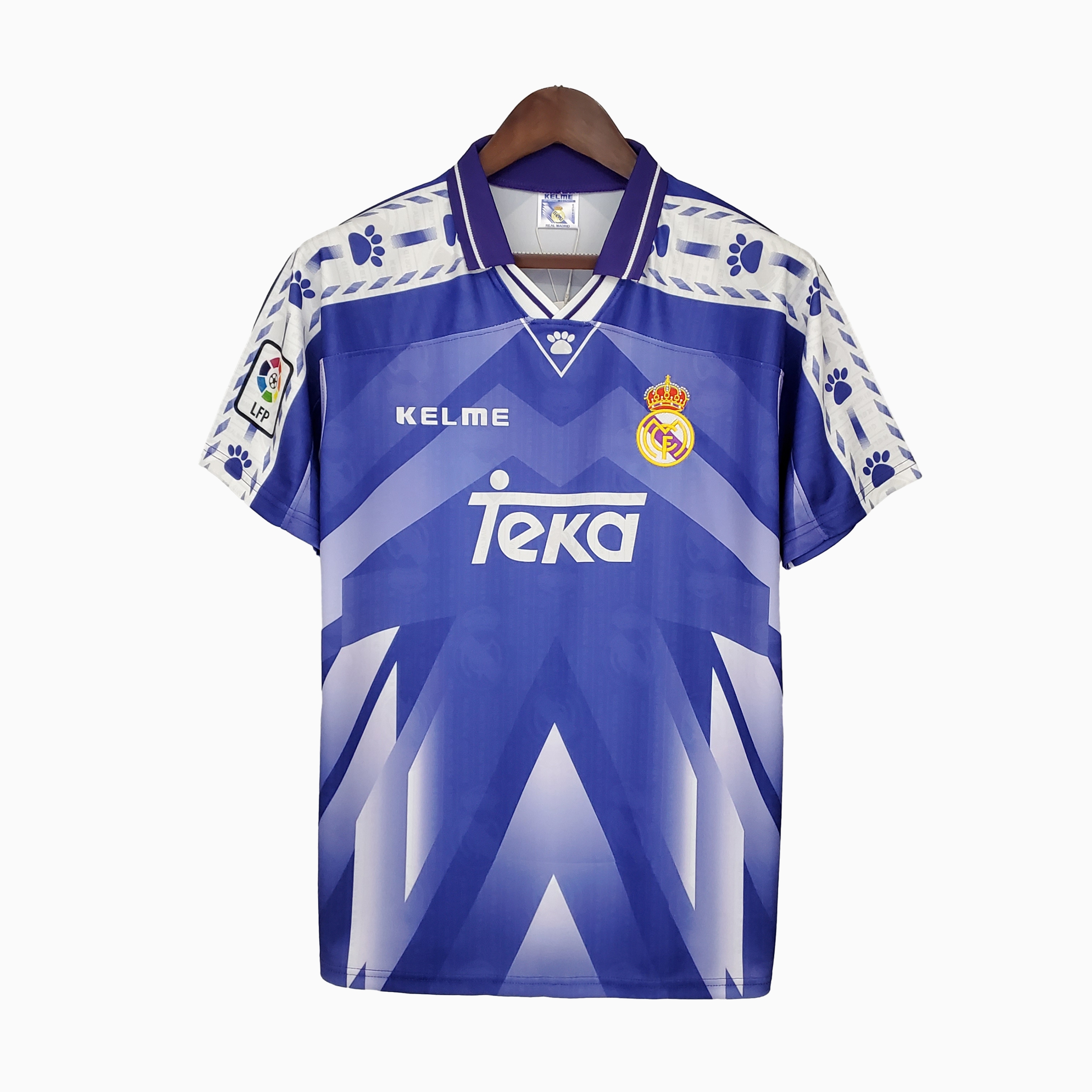Retro Real Madrid 1996-97 Away Stadium Jersey - ReplicasJersey