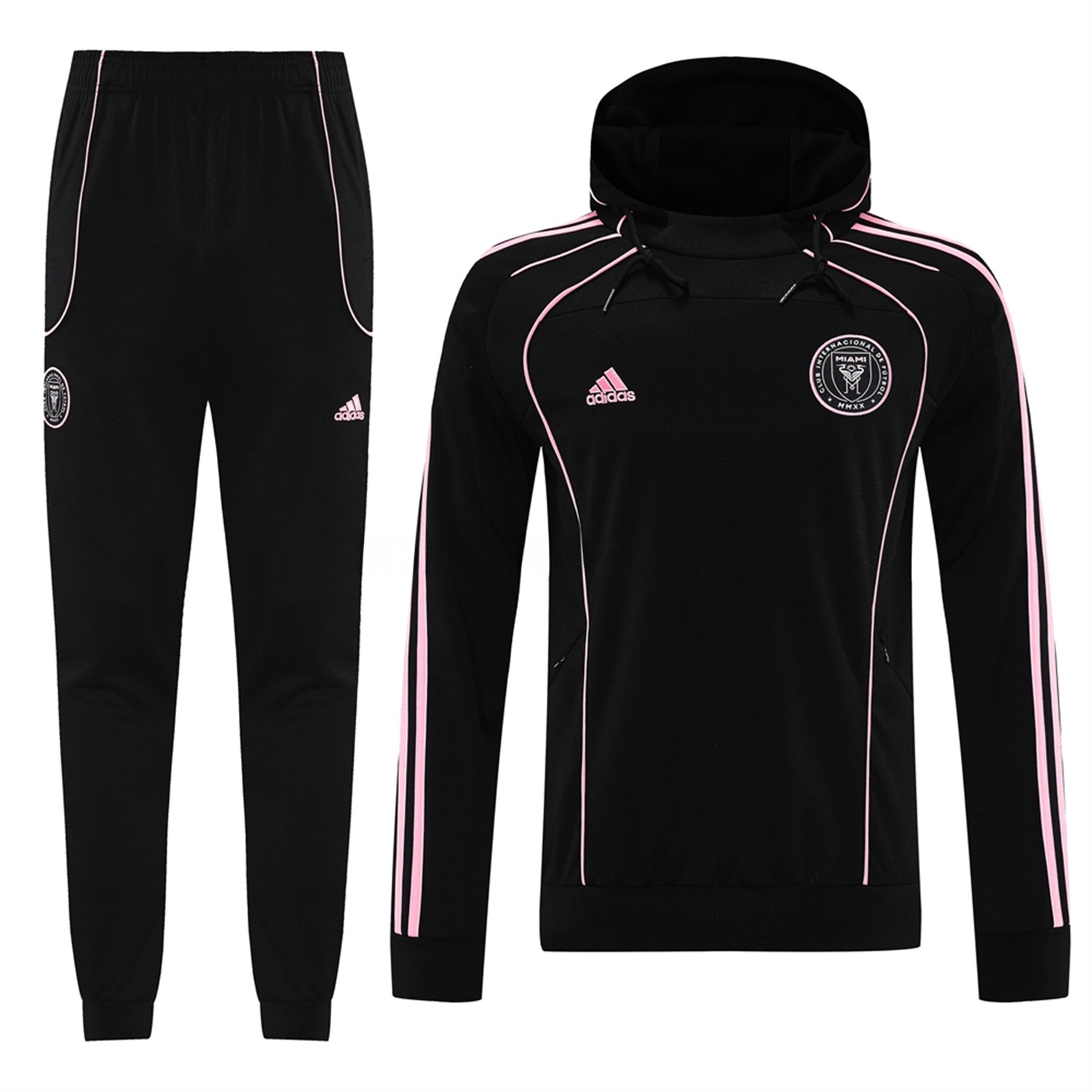 INT M.A.M 25-26 Long Sleeves Training Hoodie Set - Black Hoodie + Pants - ReplicasJersey
