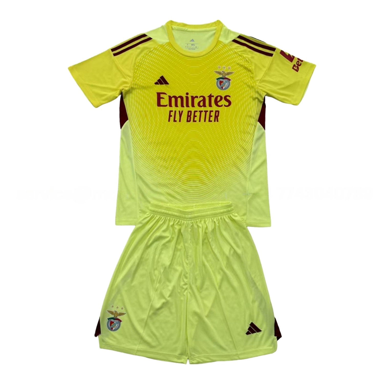 Benfica 25-26 Yellow Goalkeeper Men's Adult Jersey Set - Fans Version - ReplicasJersey