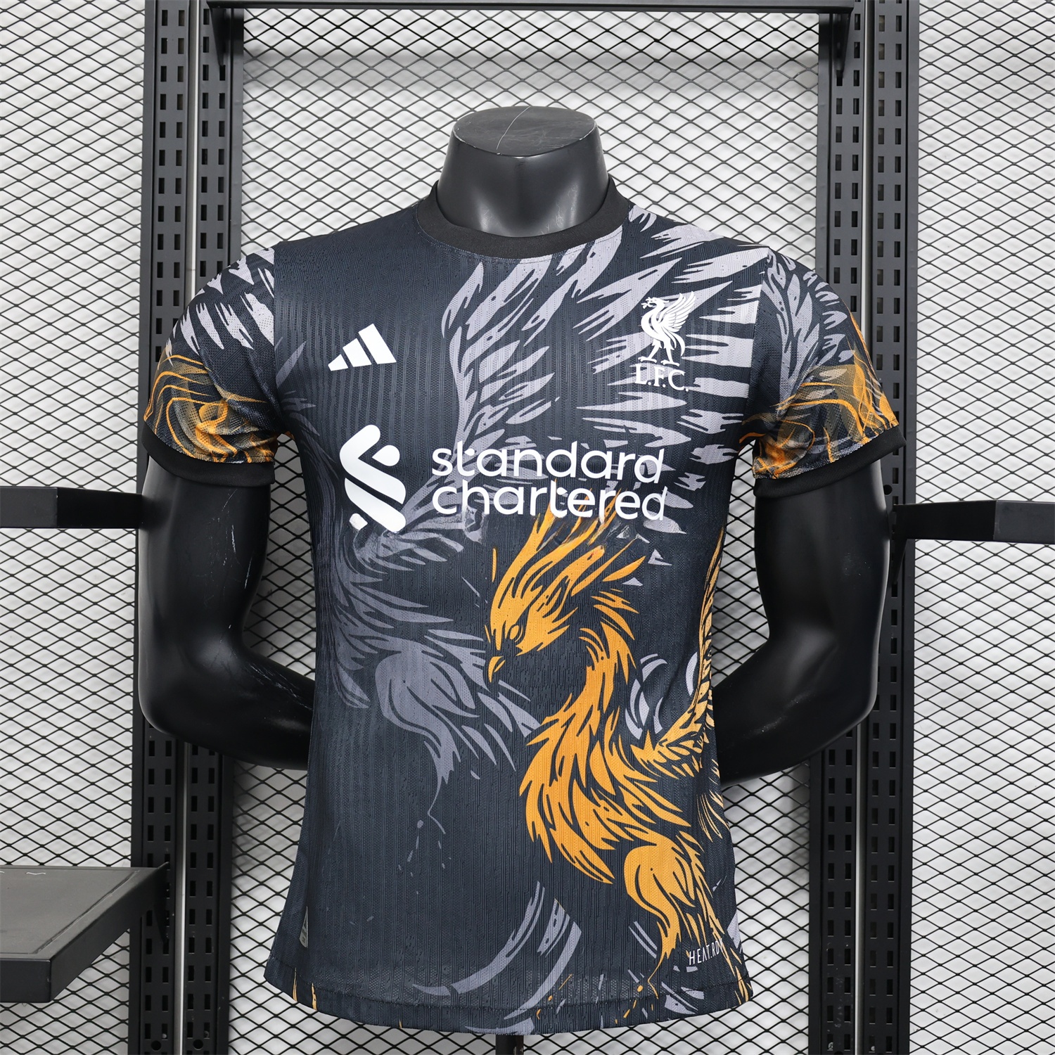 Liver.pool 25-26 Orange Liver.pool Bird Black Special Jersey - Player Version - ReplicasJersey