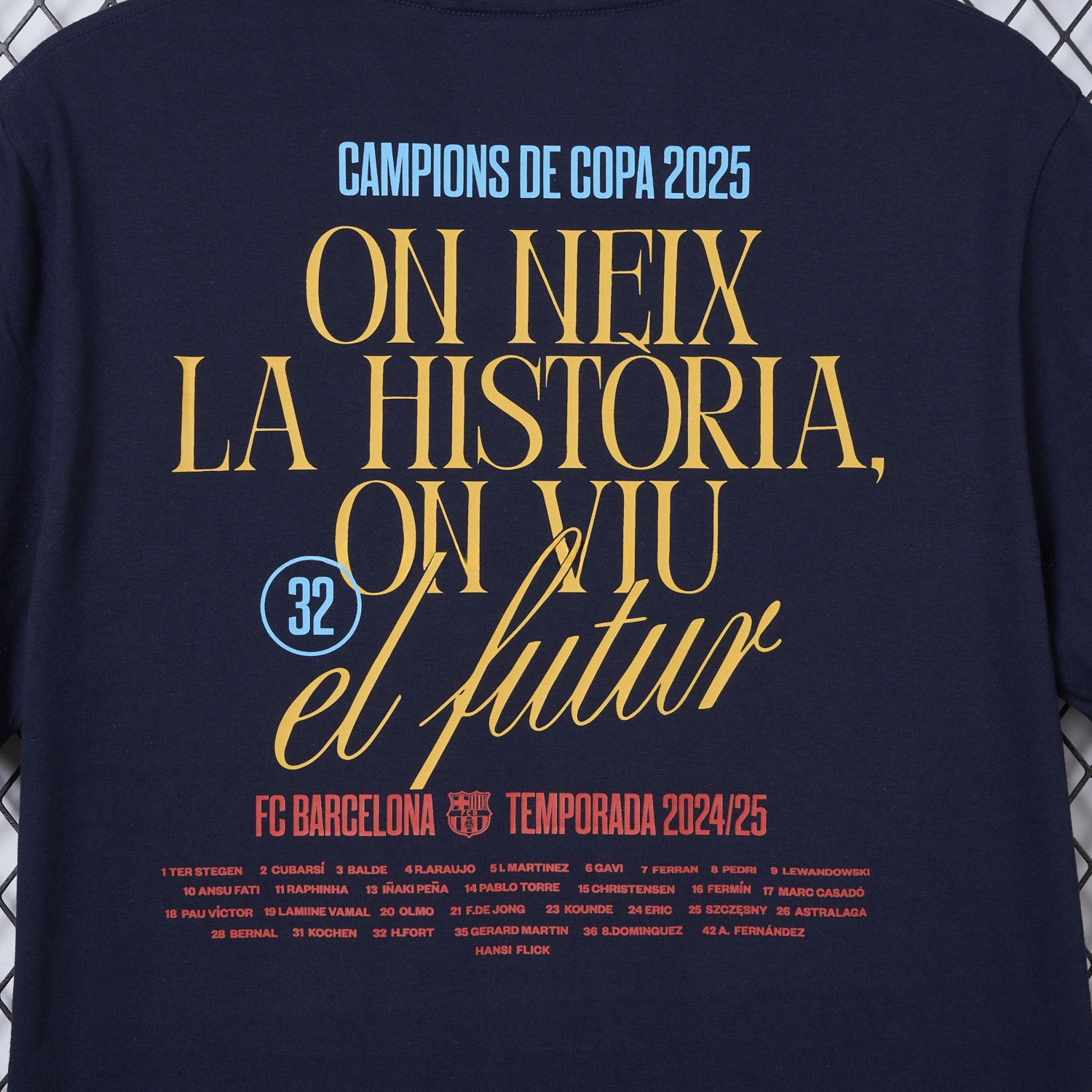 B.A.R.S.A 2025 Winners Copa Del Rey Deep Blue Commemorative T-shirt - ReplicasJersey