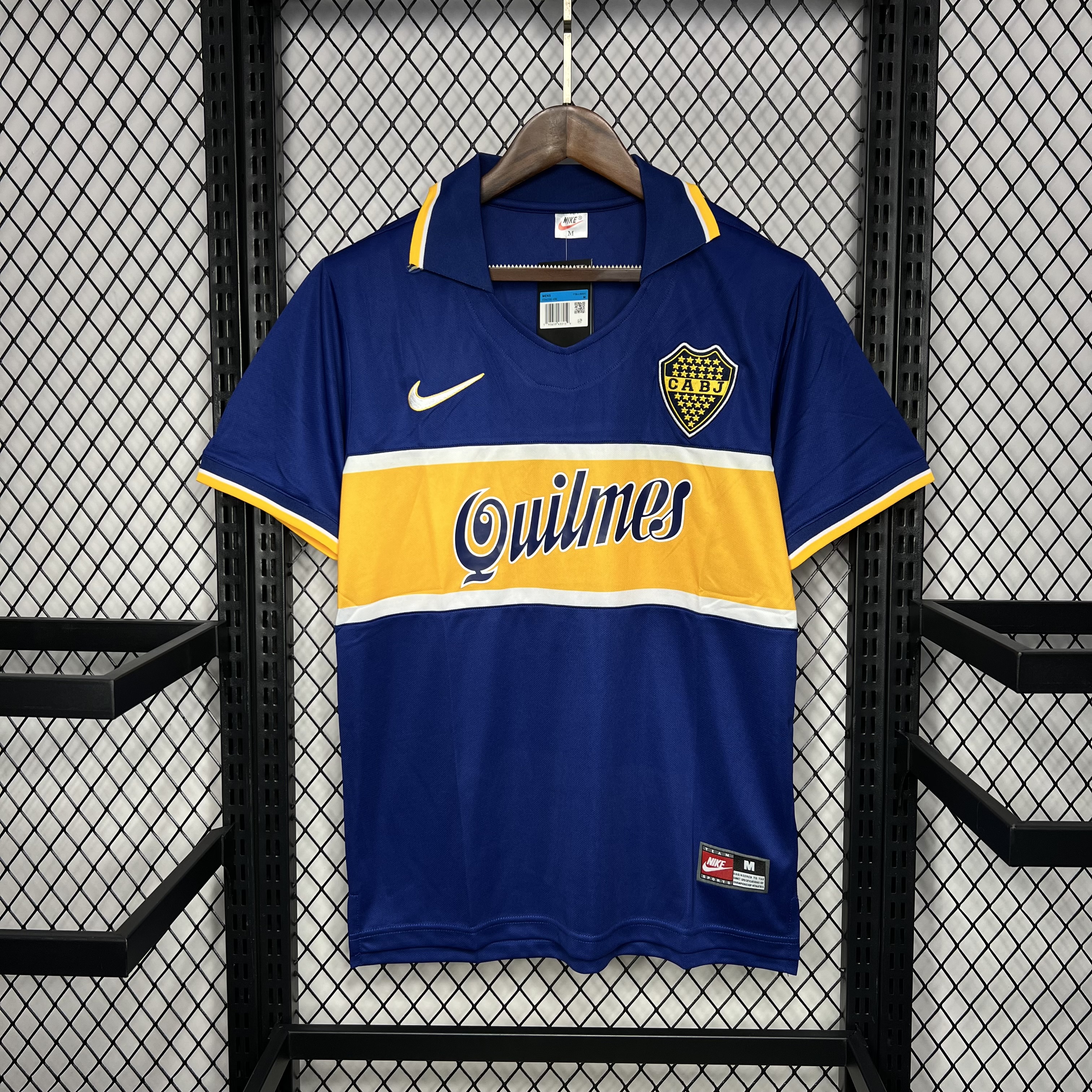 Retro Boca Juniors 1996-97 Home Stadium Jersey - ReplicasJersey