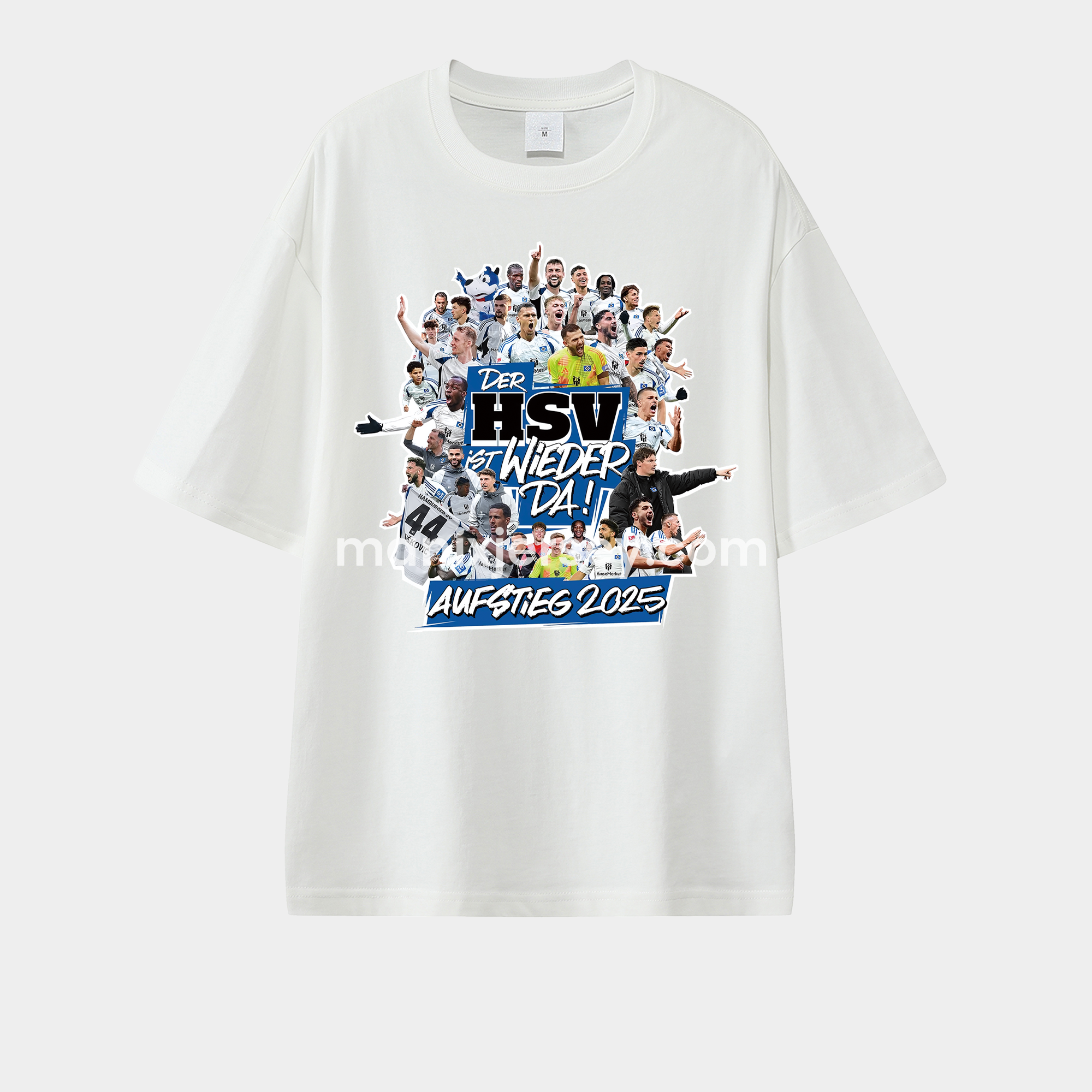 Hamburger SV AUFSTIEG 2025 Team Signatures Unisex Pure Cotton T-shirt - ReplicasJersey