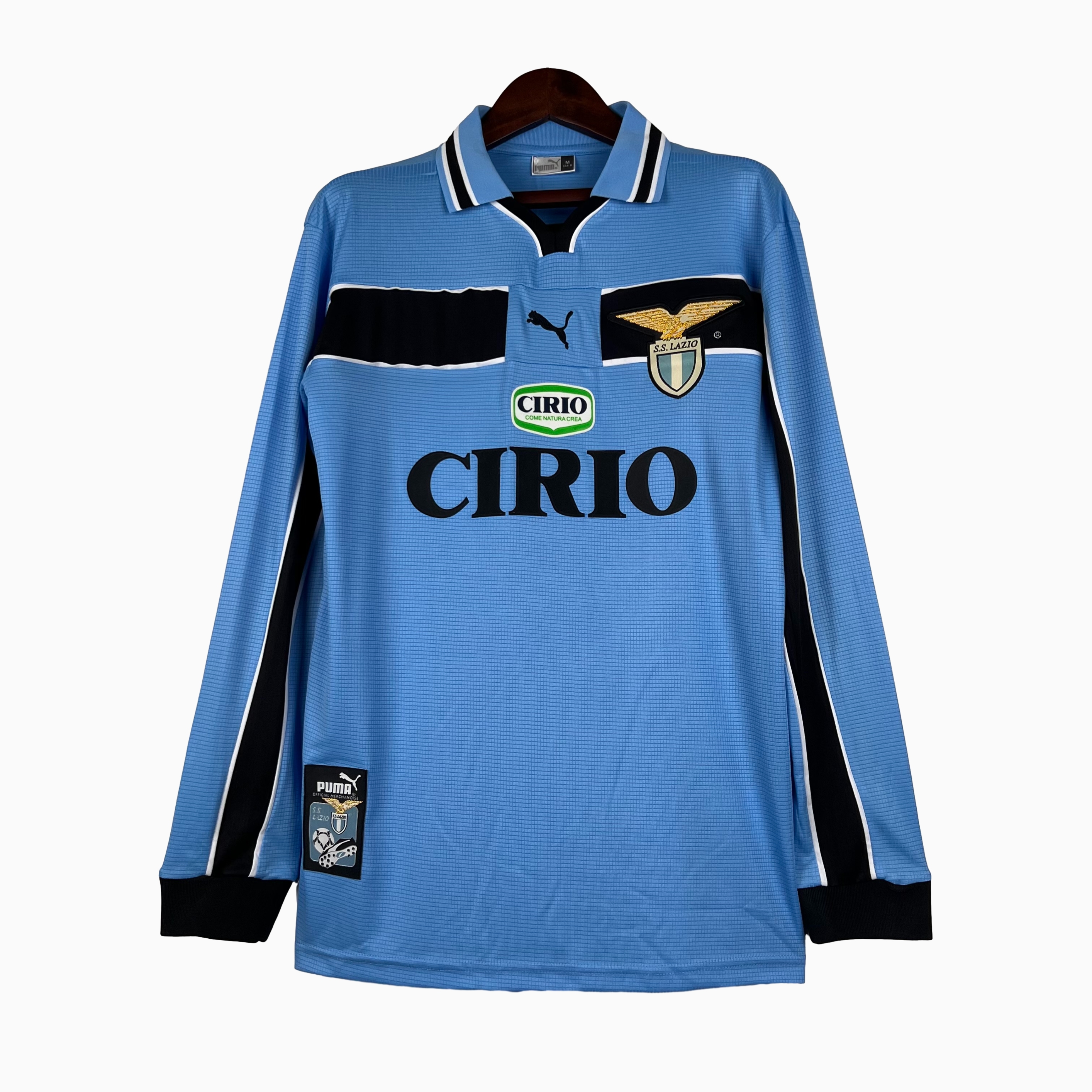 Retro Lazio 1998-00 Home Stadium Long Sleeve Jersey - ReplicasJersey