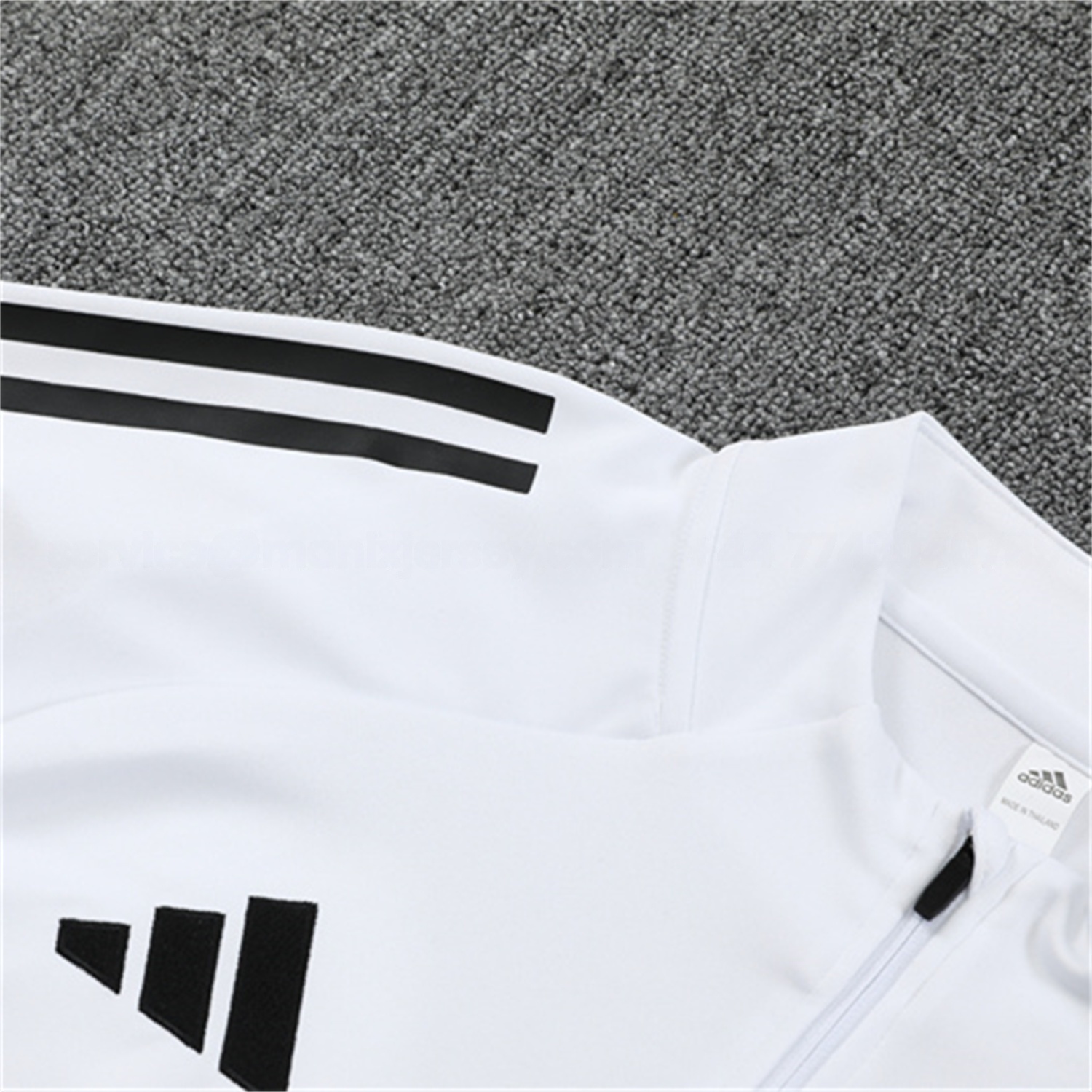Ajax 25-26 Kids Long Sleeve Training Set - White Top and Black Pants - ReplicasJersey