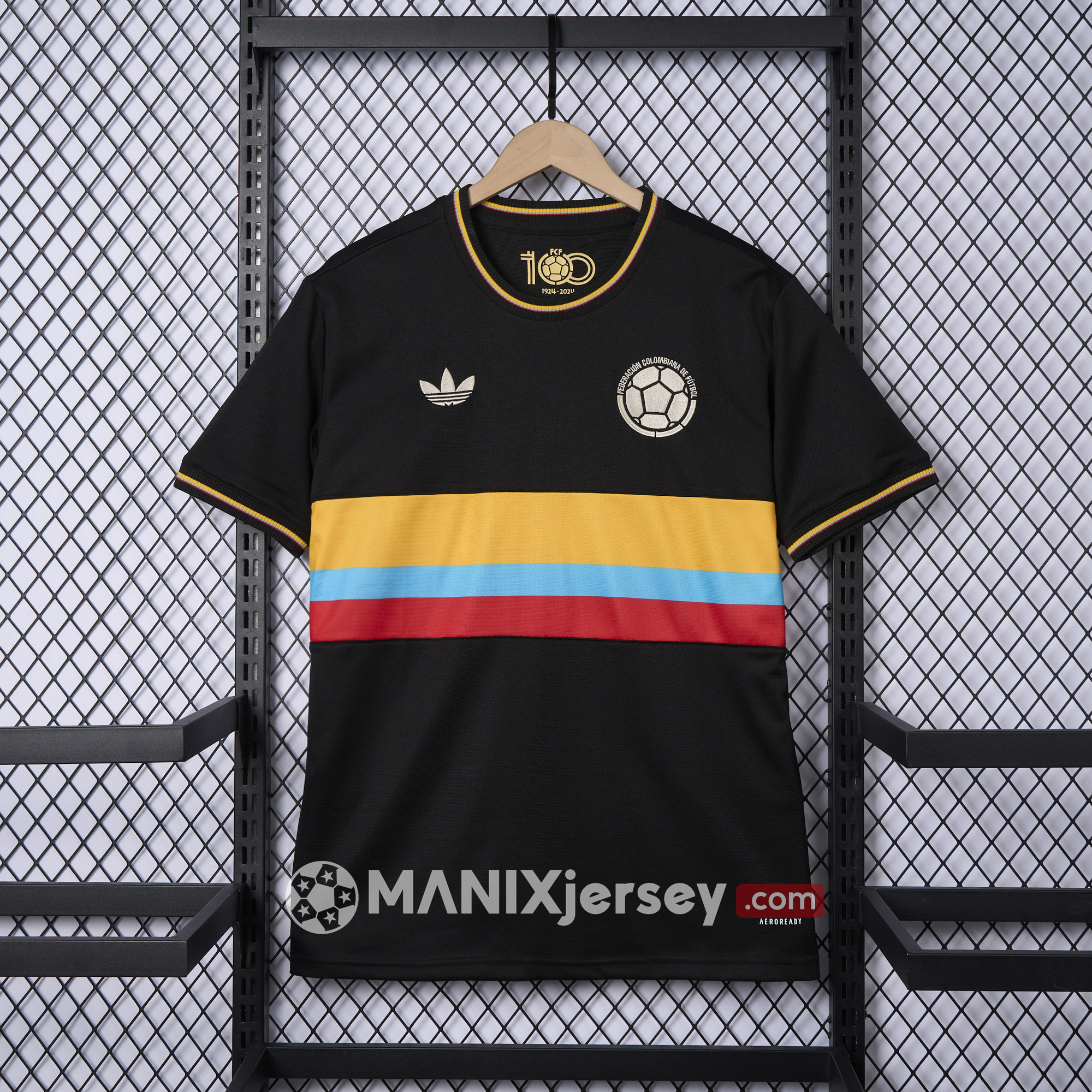 Colombia 2024 100th Anniversary Black Jersey - Fans Version - ReplicasJersey