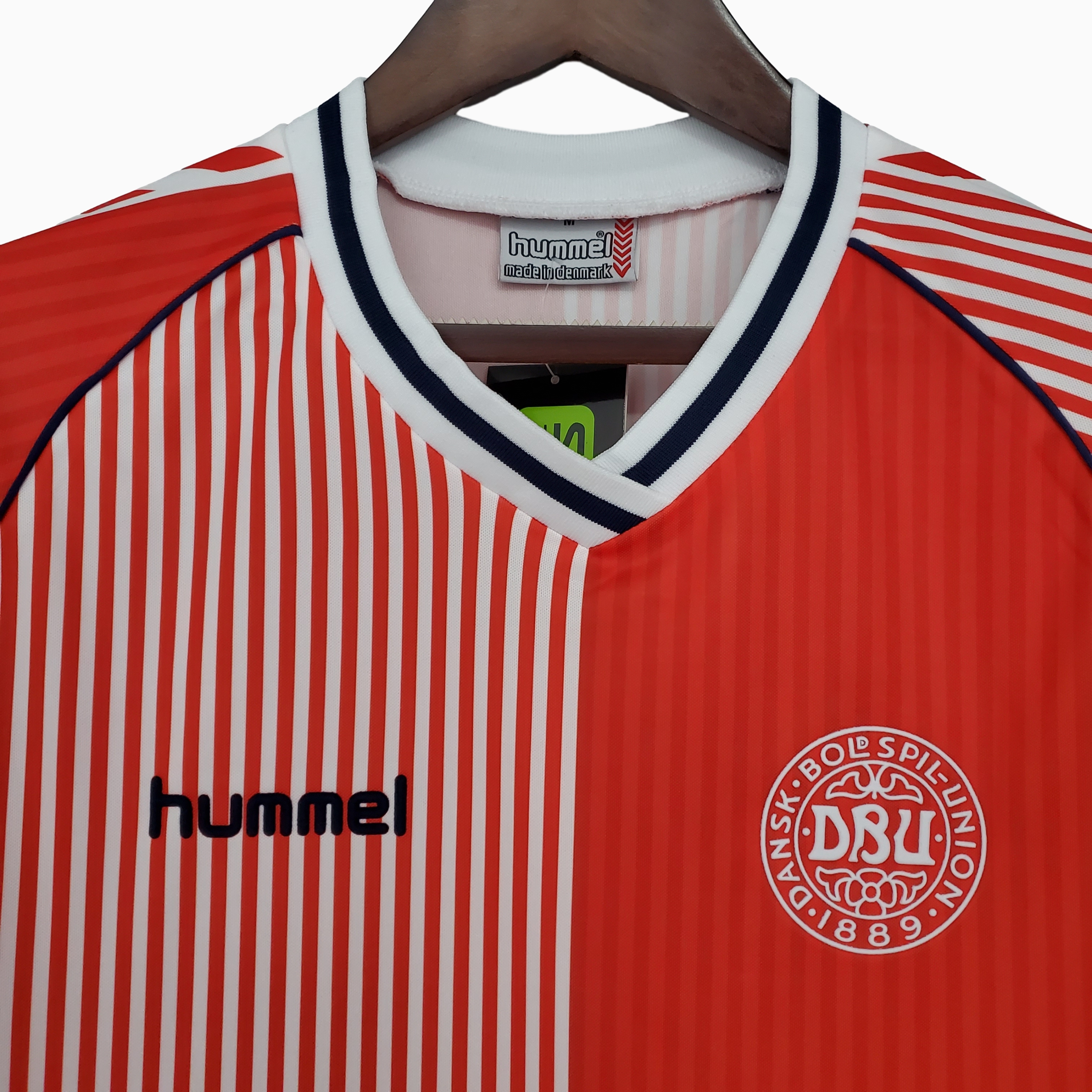 Retro Denmark 1986 Home Stadium Jersey - ReplicasJersey