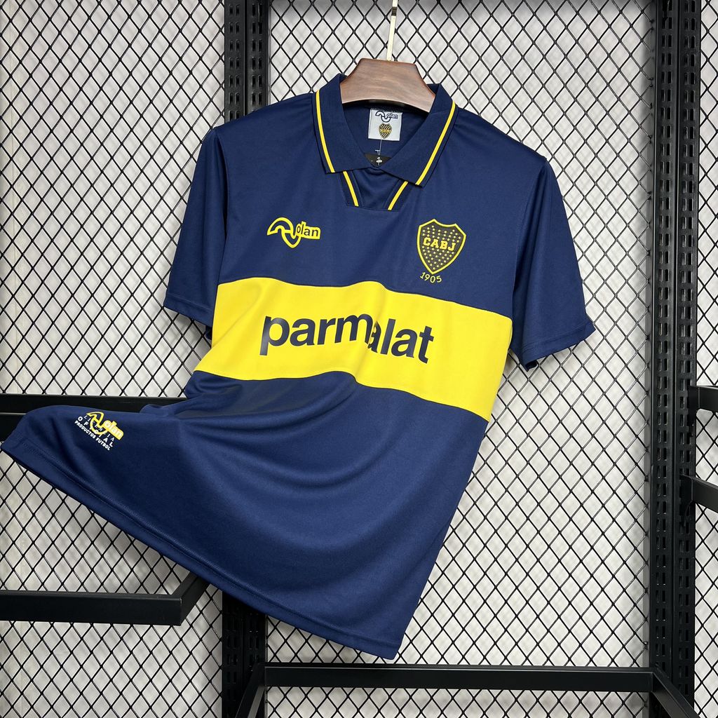 Retro Boca Juniors 1994-95 Home Stadium Jersey - ReplicasJersey