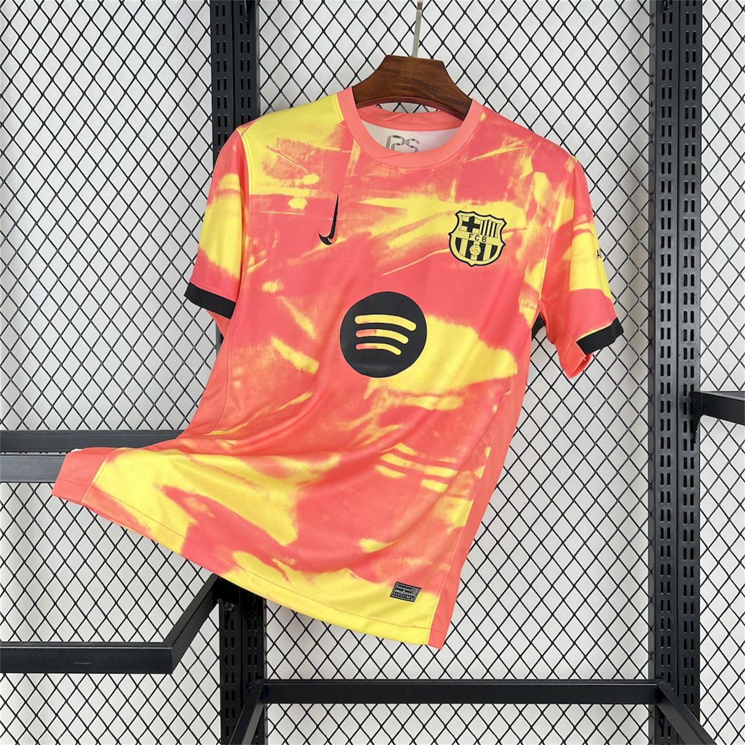 B.A.R.S.A 25-26 Yellow and Orange Camouflage Jersey - Fans Version - ReplicasJersey