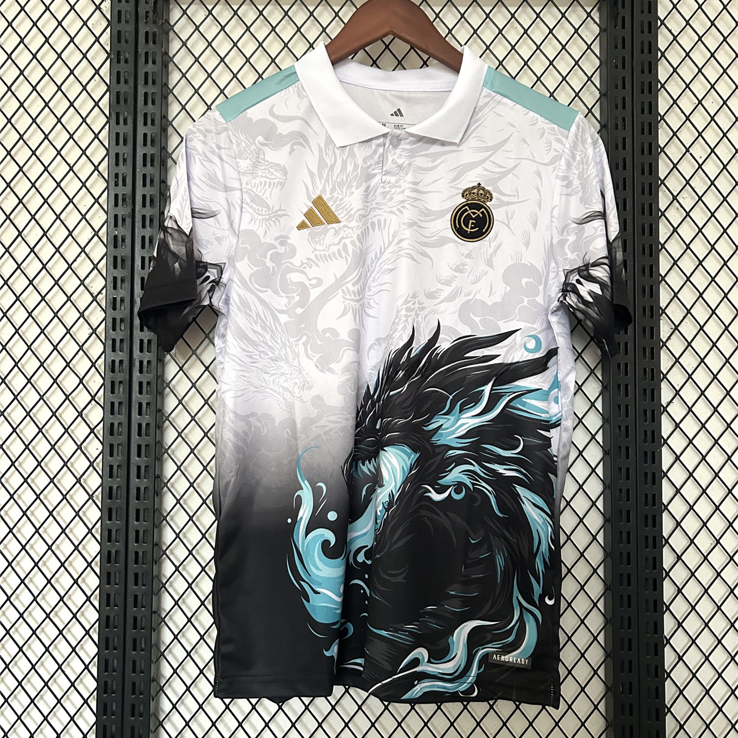 Real Madrid 25-26 Blue Fire Black Dragon Special Edition Jersey - Fans Version - ReplicasJersey
