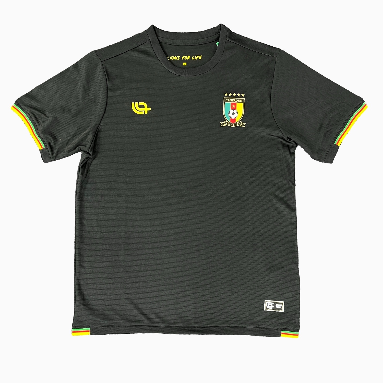 Cameroon 25-26 Black Training Jersey - Fans Version - ReplicasJersey