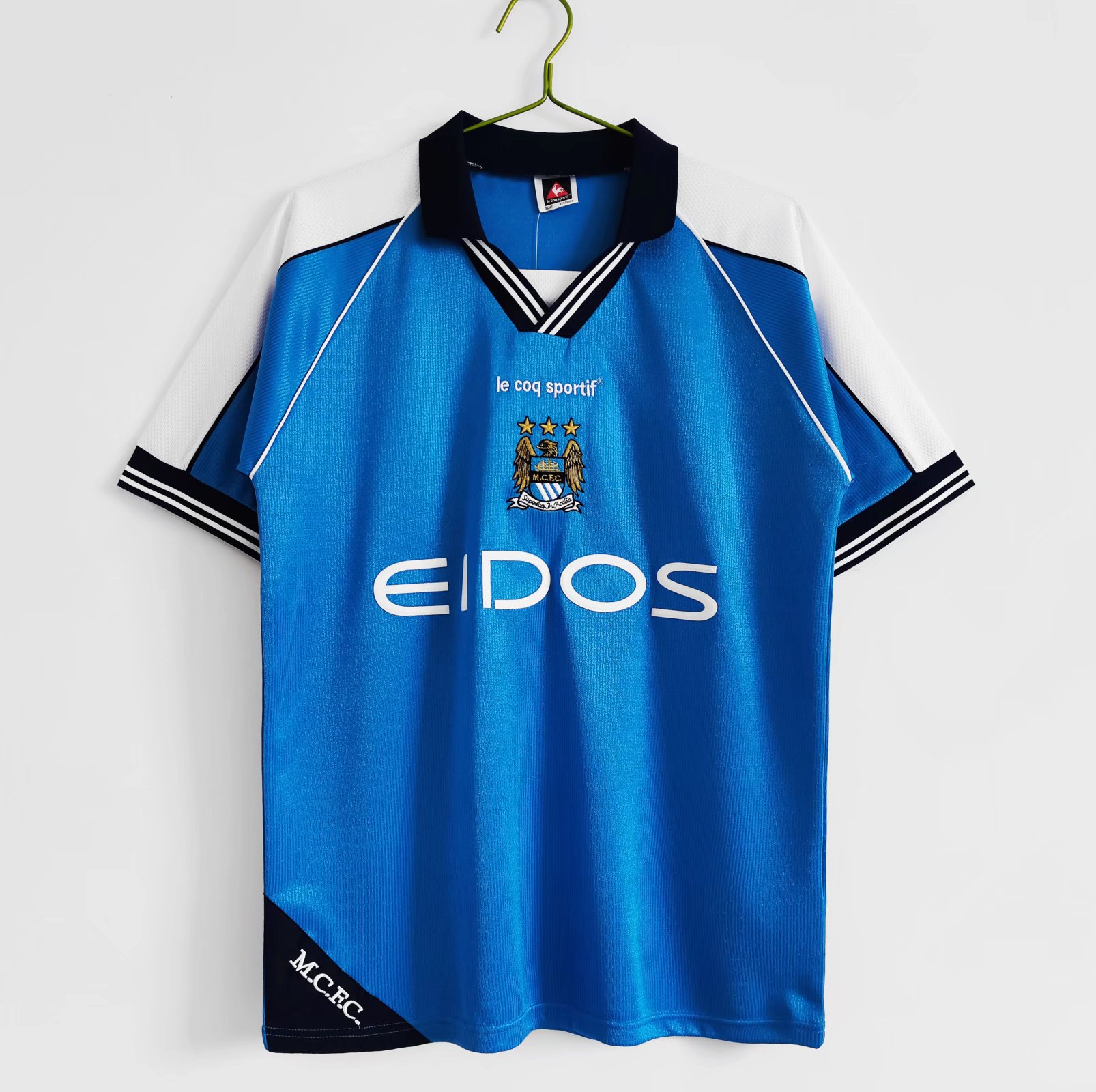 Retro Manchester City 1999-01 Home Stadium Jersey - ReplicasJersey