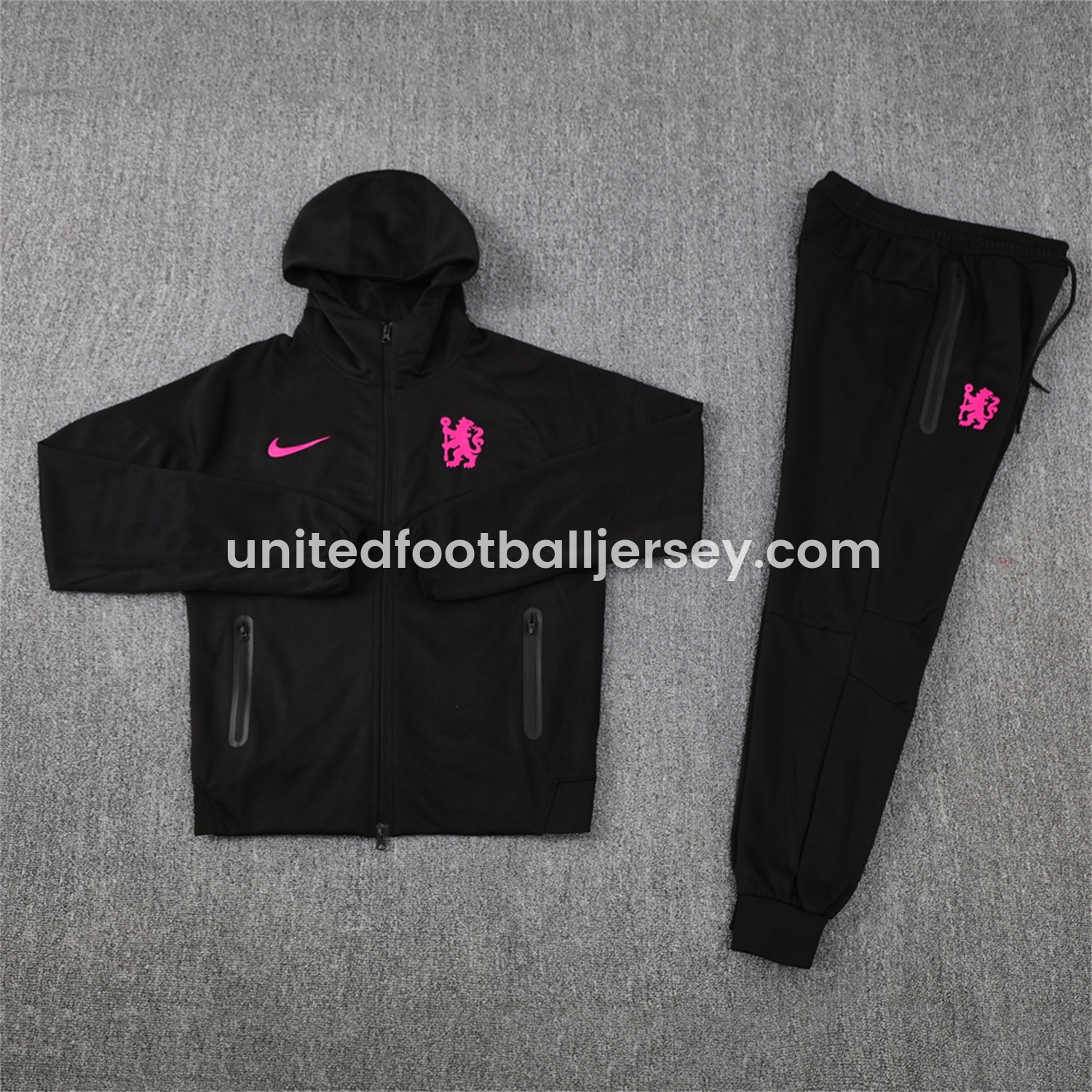 C.H.E.L.S.E.A 24-25 Jacket Training Tracksuit - Black Jackets & Pants - ReplicasJersey