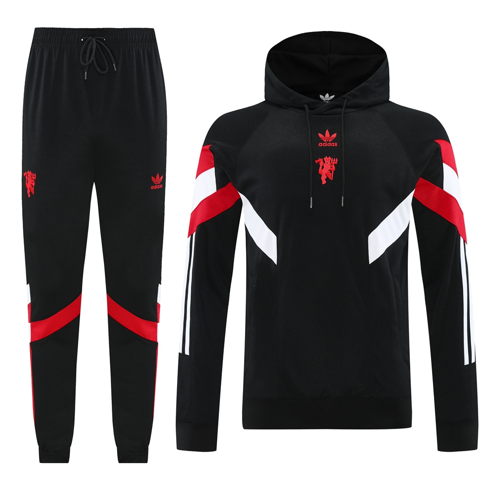 Manchester United 24-25 Originals LFSTLR Training Hoodie Set - Black - ReplicasJersey