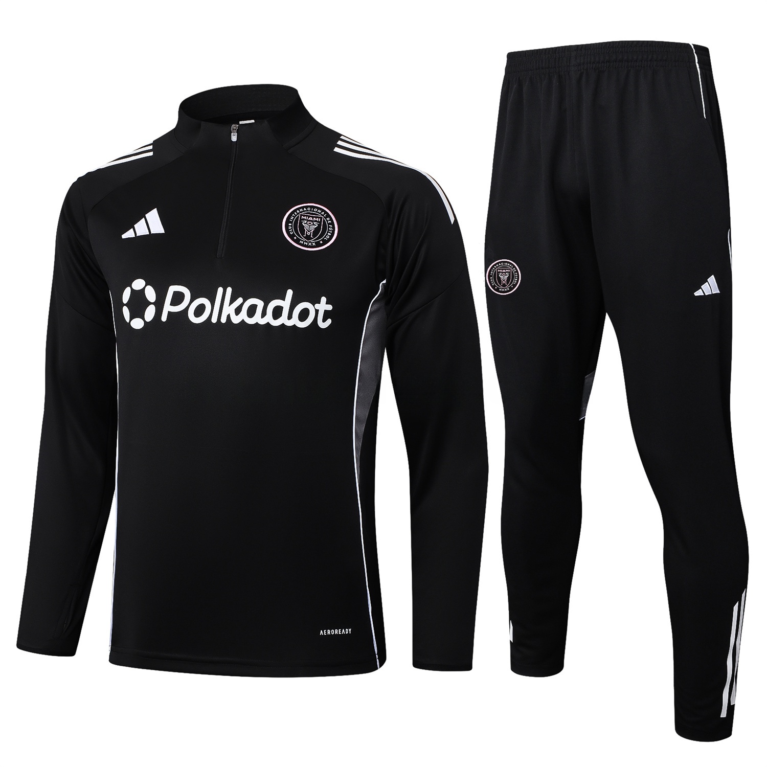 INT M.A.M 25-26 Long Sleeves Training Set - Black Top & Black Pants - ReplicasJersey