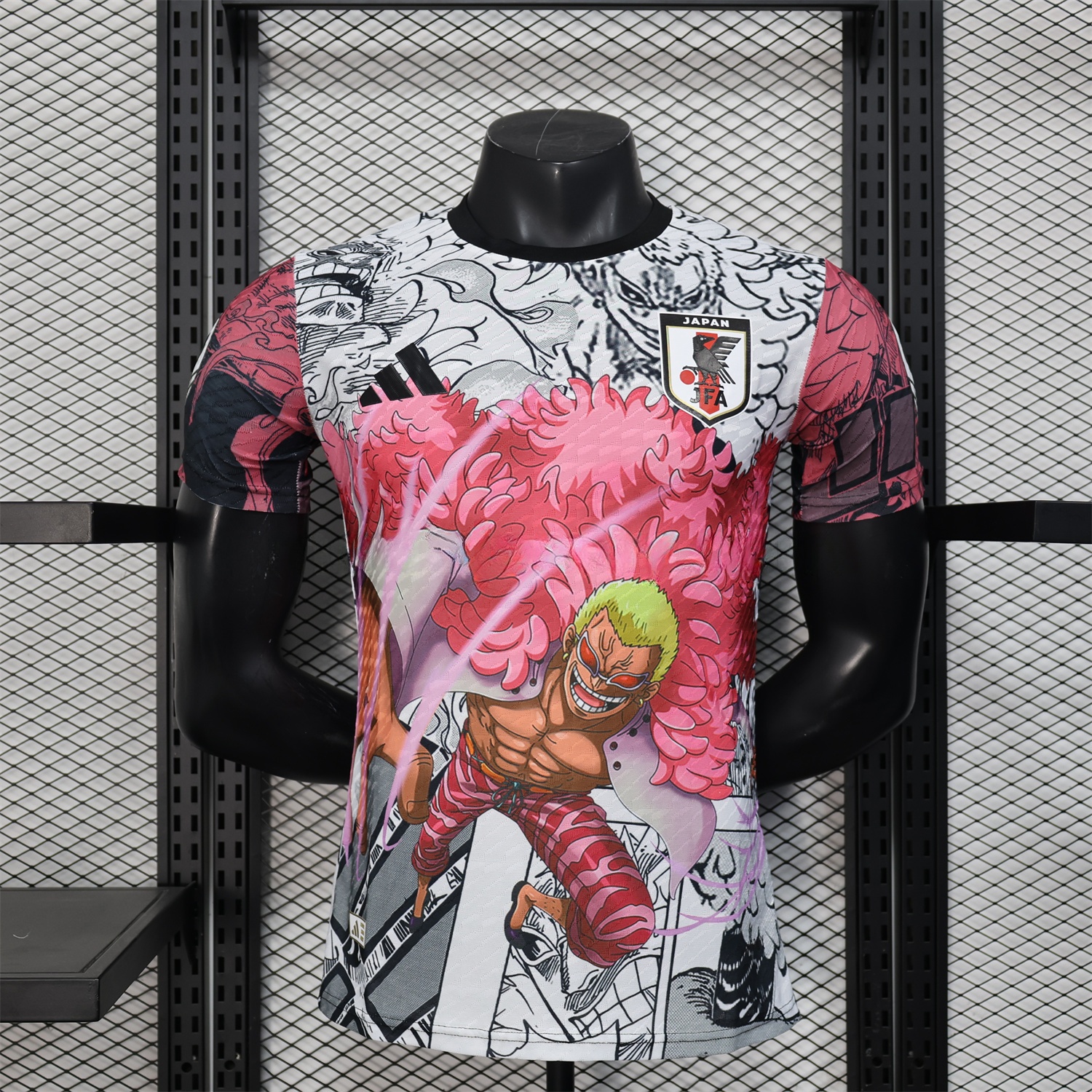 Japan 25-26 Donquixote Doflamingo Pink & White Special Jersey - Player Version - ReplicasJersey