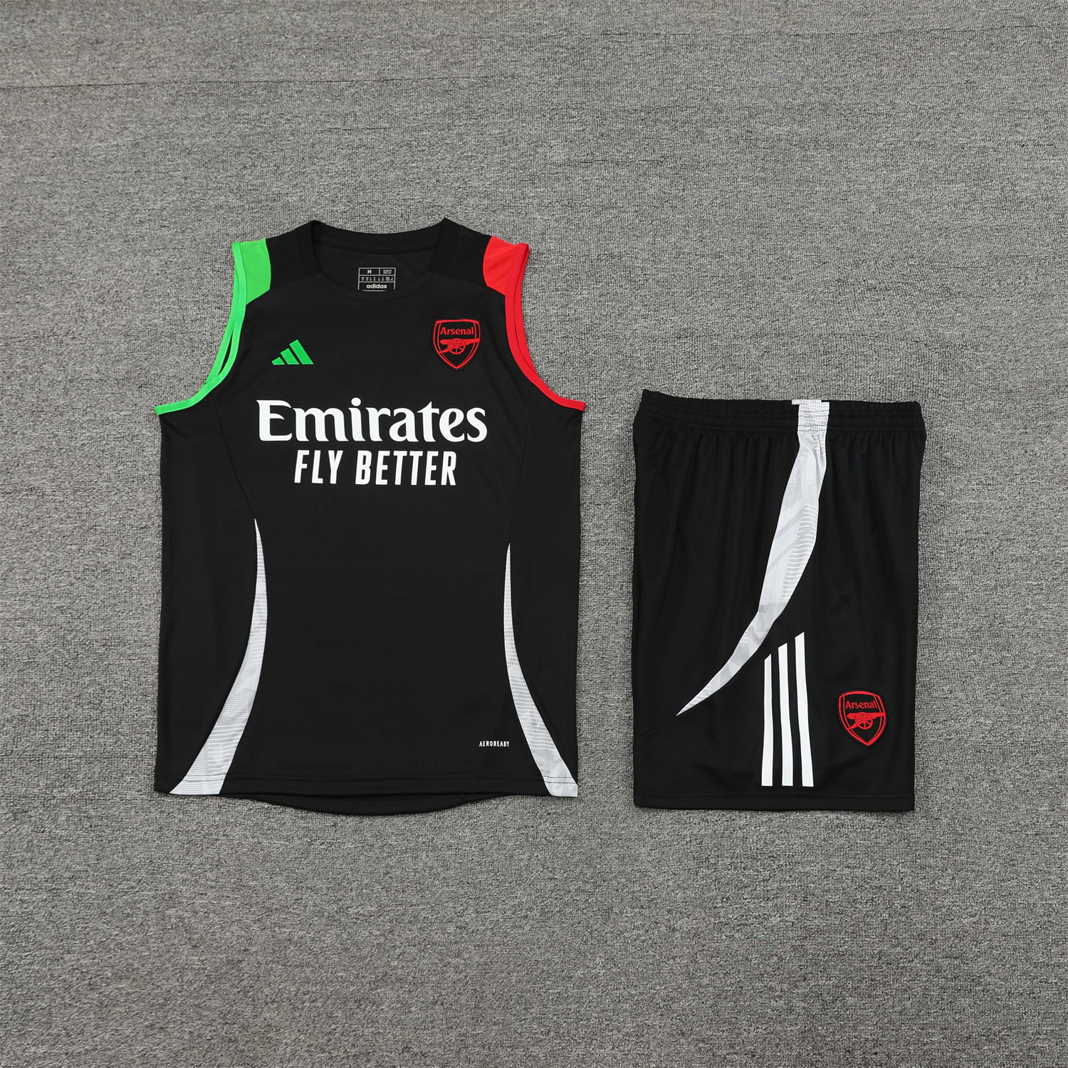 Arsenal 24-25 Vest Training Set - Black - ReplicasJersey