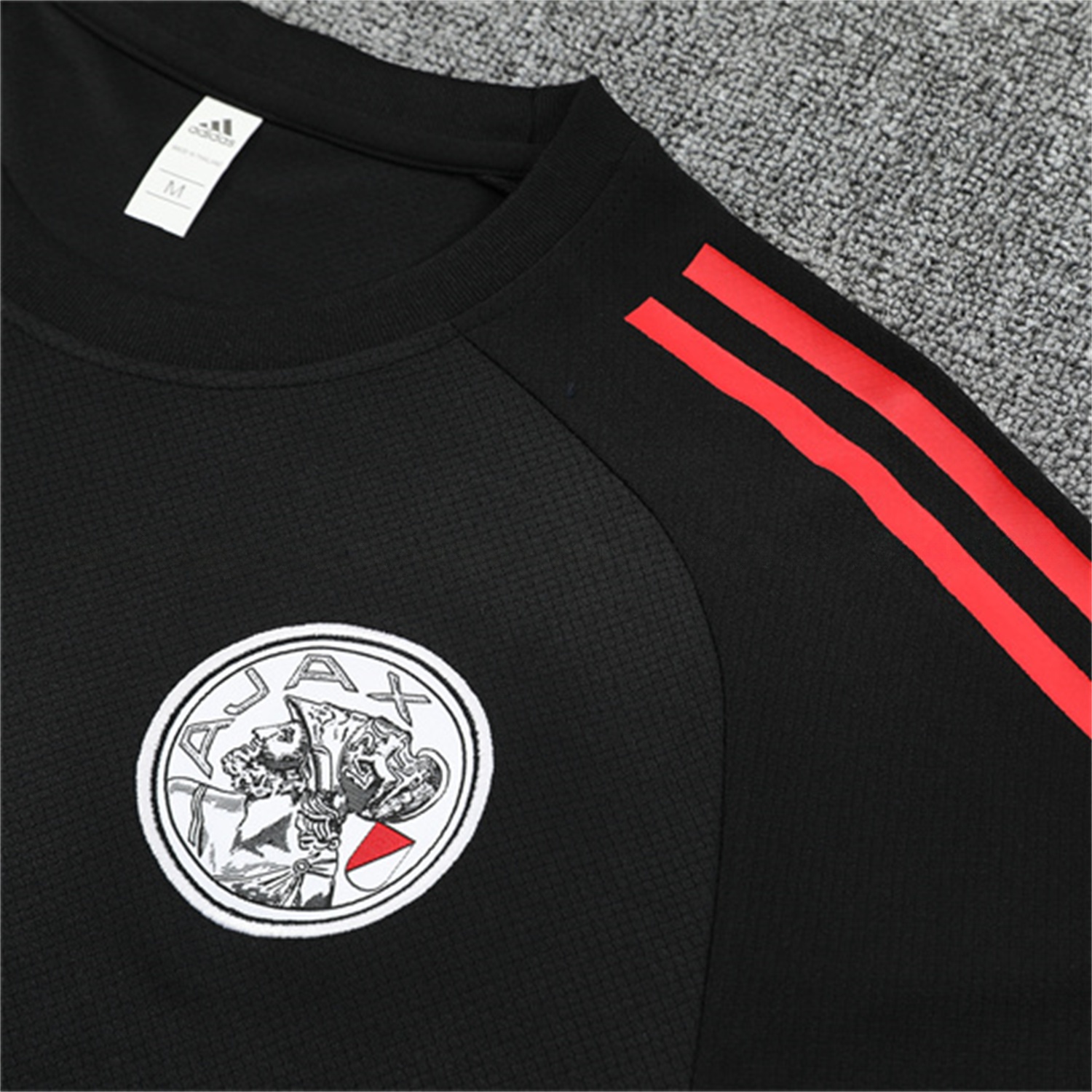 Ajax 25-26 Kids Short-Sleeve Training Set - Black Top and Black Shorts - ReplicasJersey