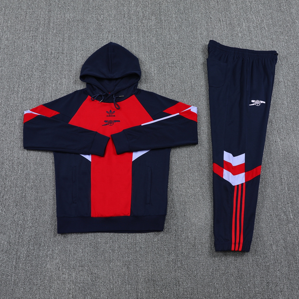 Arsenal 24-25 Originals LFSTLR Training Hoodie Set - Red Hoodie and Deep Blue Pants - ReplicasJersey