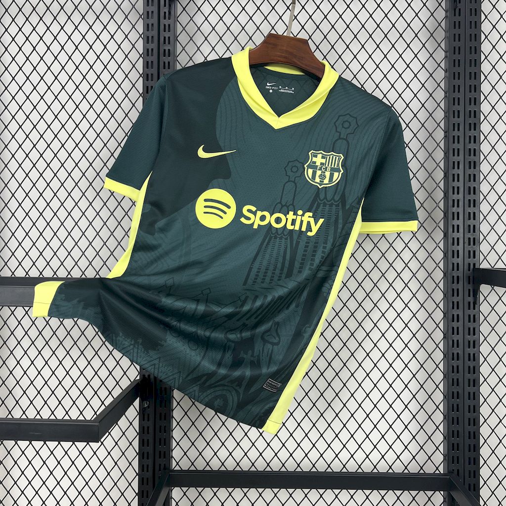 B.A.R.S.A 24-25 Dark Green Training Jersey - Fans Version - ReplicasJersey