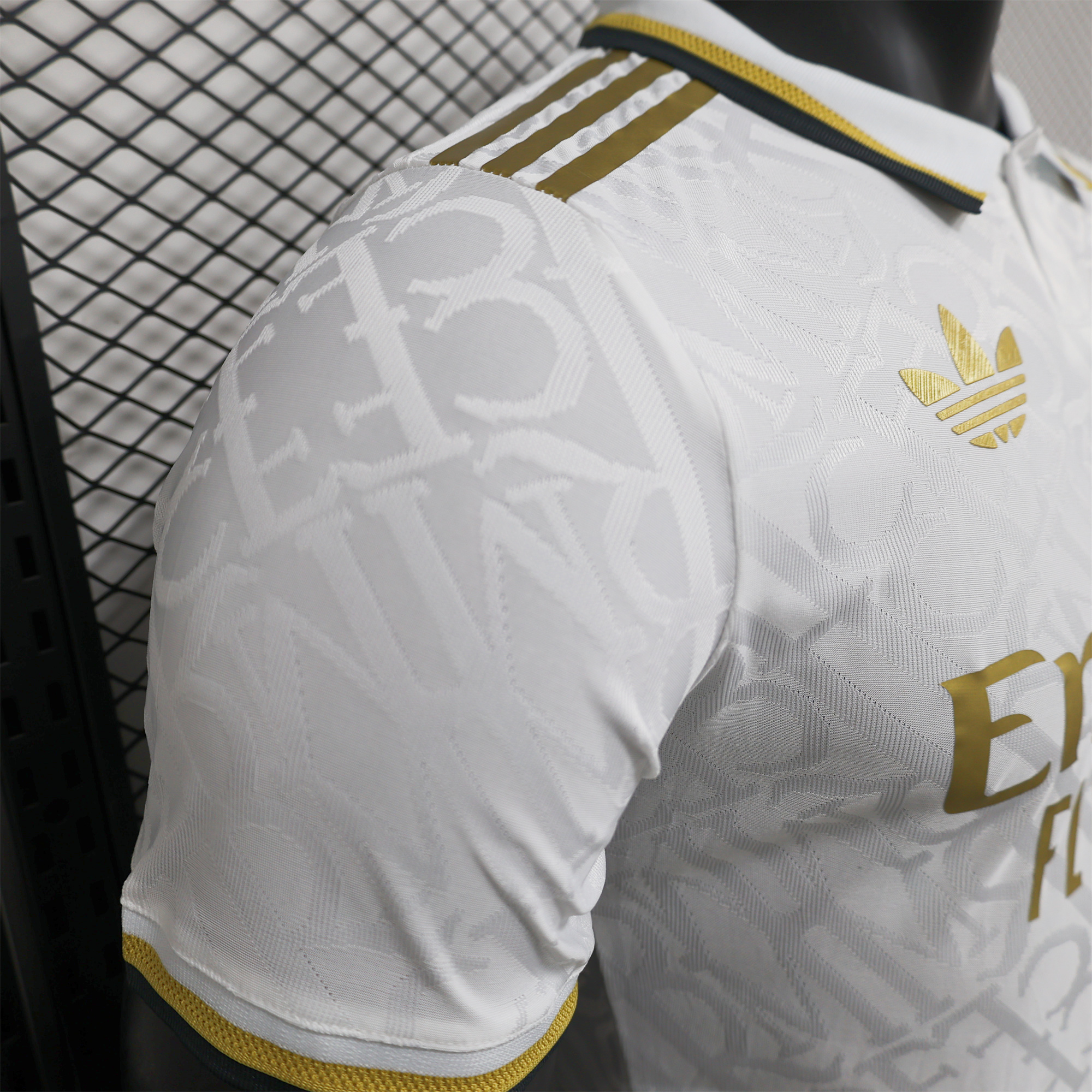 Real Madrid 24-25 White Gold Special Edition Jersey - Player Version - ReplicasJersey