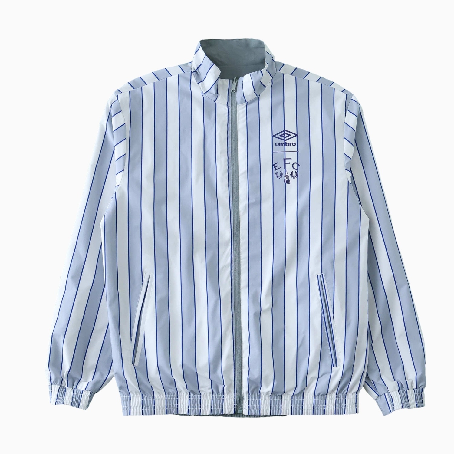 Everton 1988-89 Retro Style Double Sided Reversible Windbreaker - White & Grey - ReplicasJersey