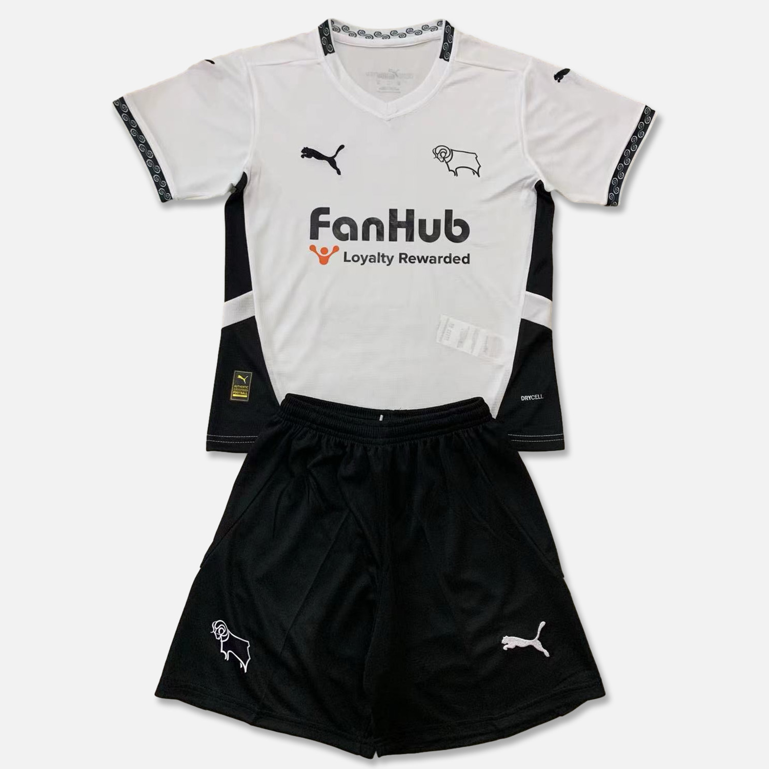 Derby County 24-25 Home Stadium Kids Kit - ReplicasJersey