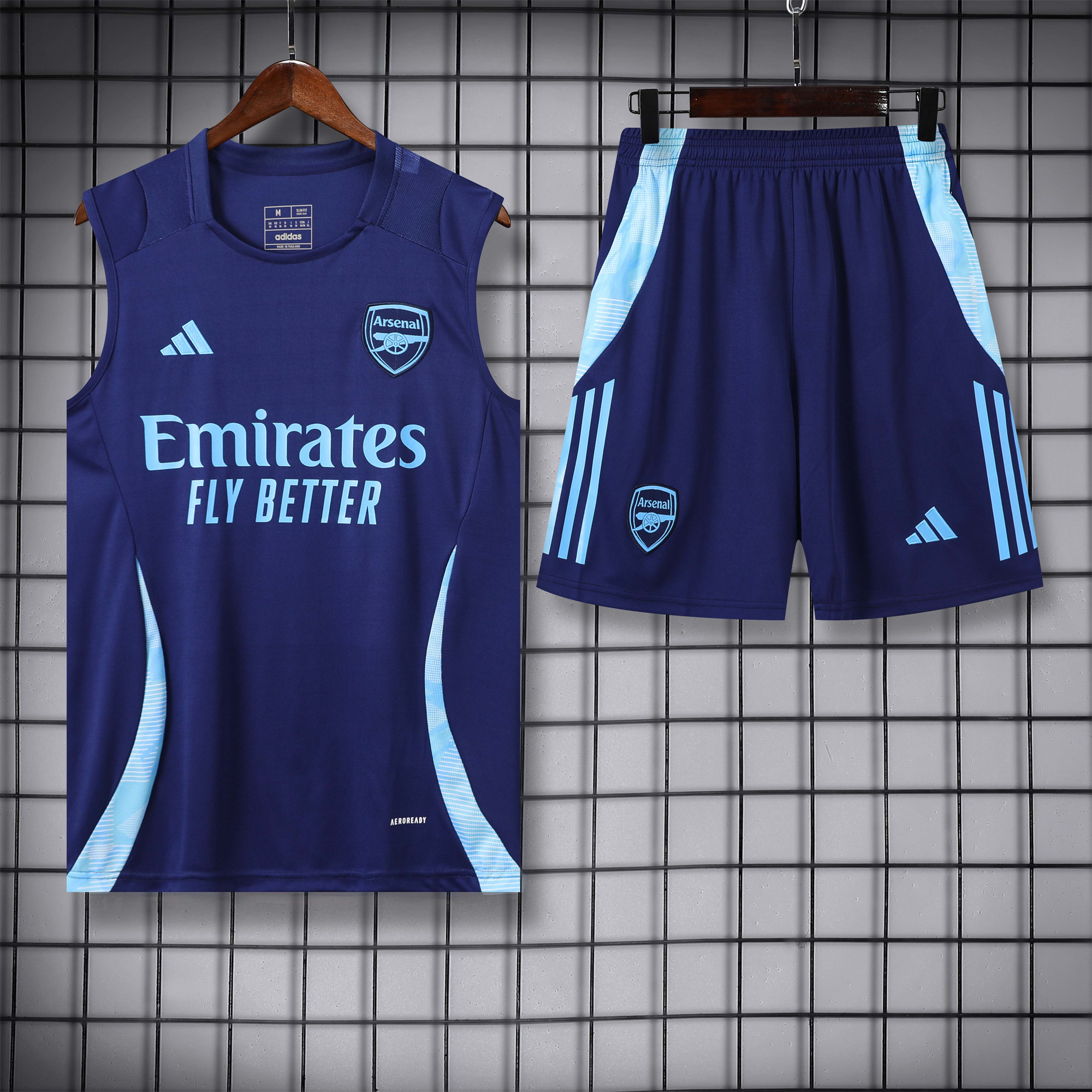 Arsenal 24-25 Vest Training Set - Blue - ReplicasJersey