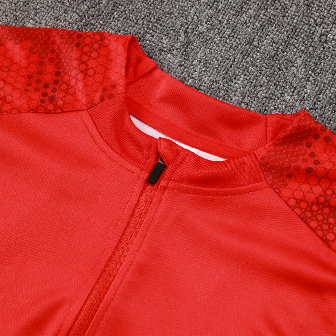 Napoli 24-25 Long Sleeve Training Set - Red Top and Black Pants - ReplicasJersey
