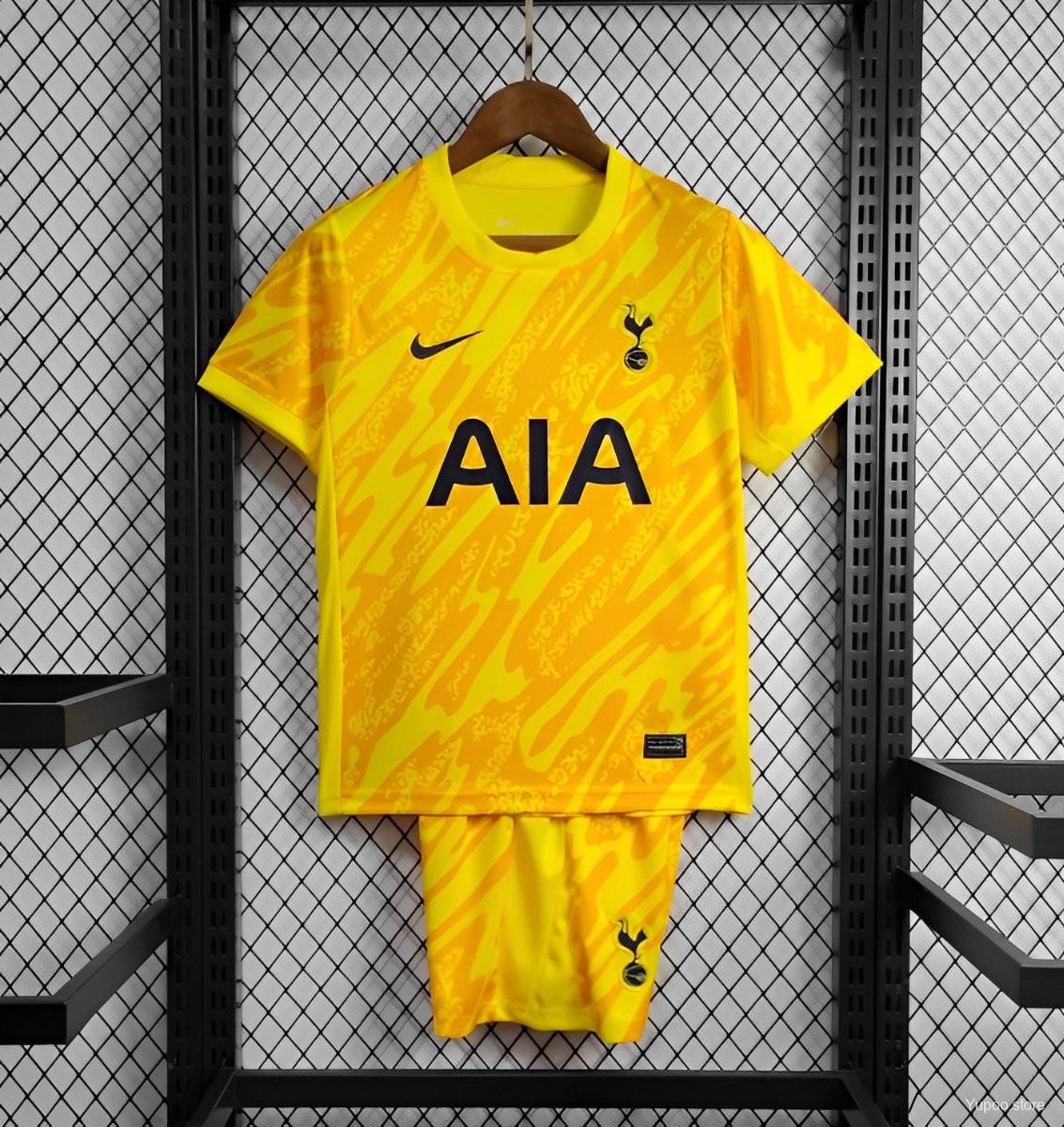 Tottenham Hotspur 24-25 Yellow Goalkeeper Kids Kit - ReplicasJersey