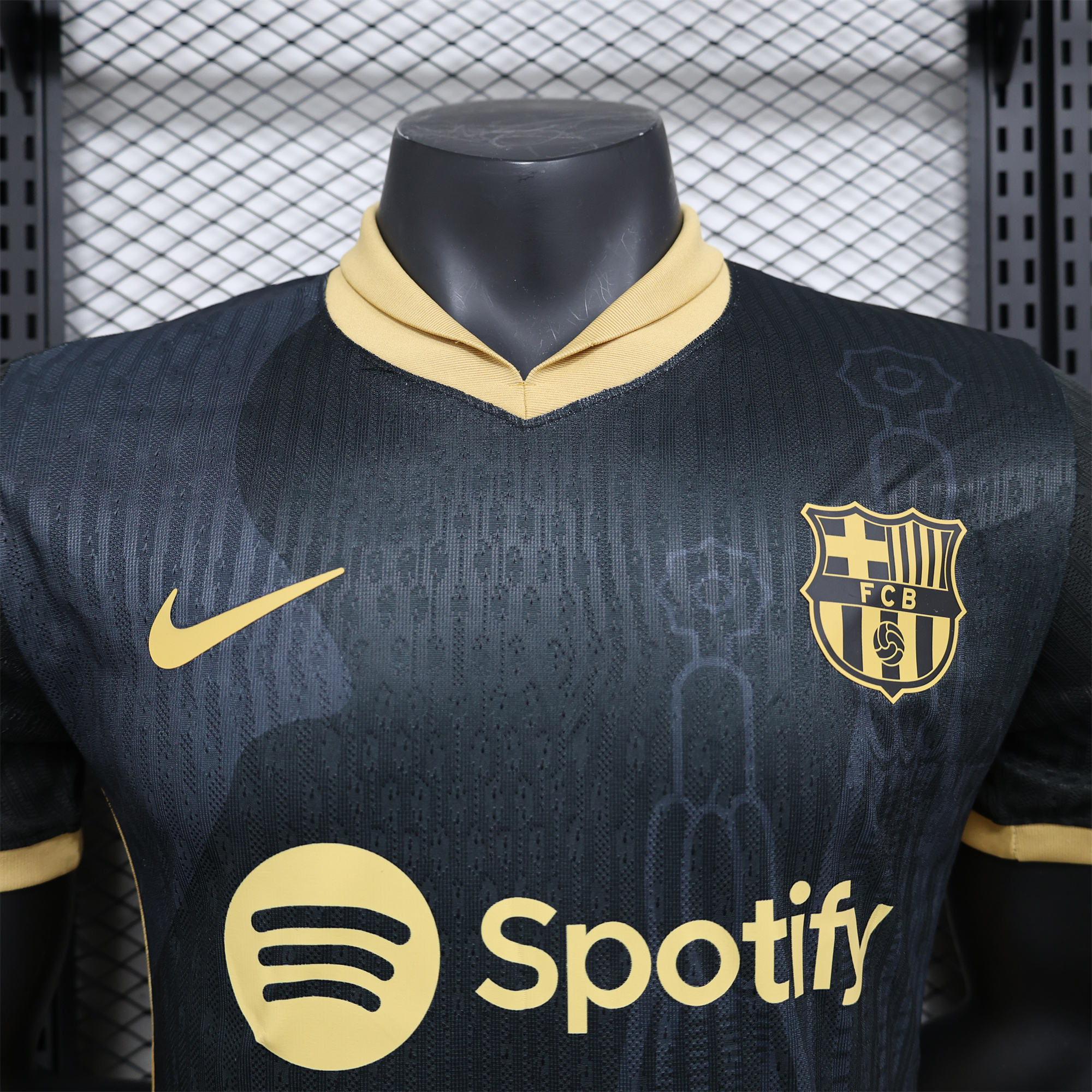 B.A.R.S.A 24-25 Black Gold Special Edition Jersey - Player Version - ReplicasJersey