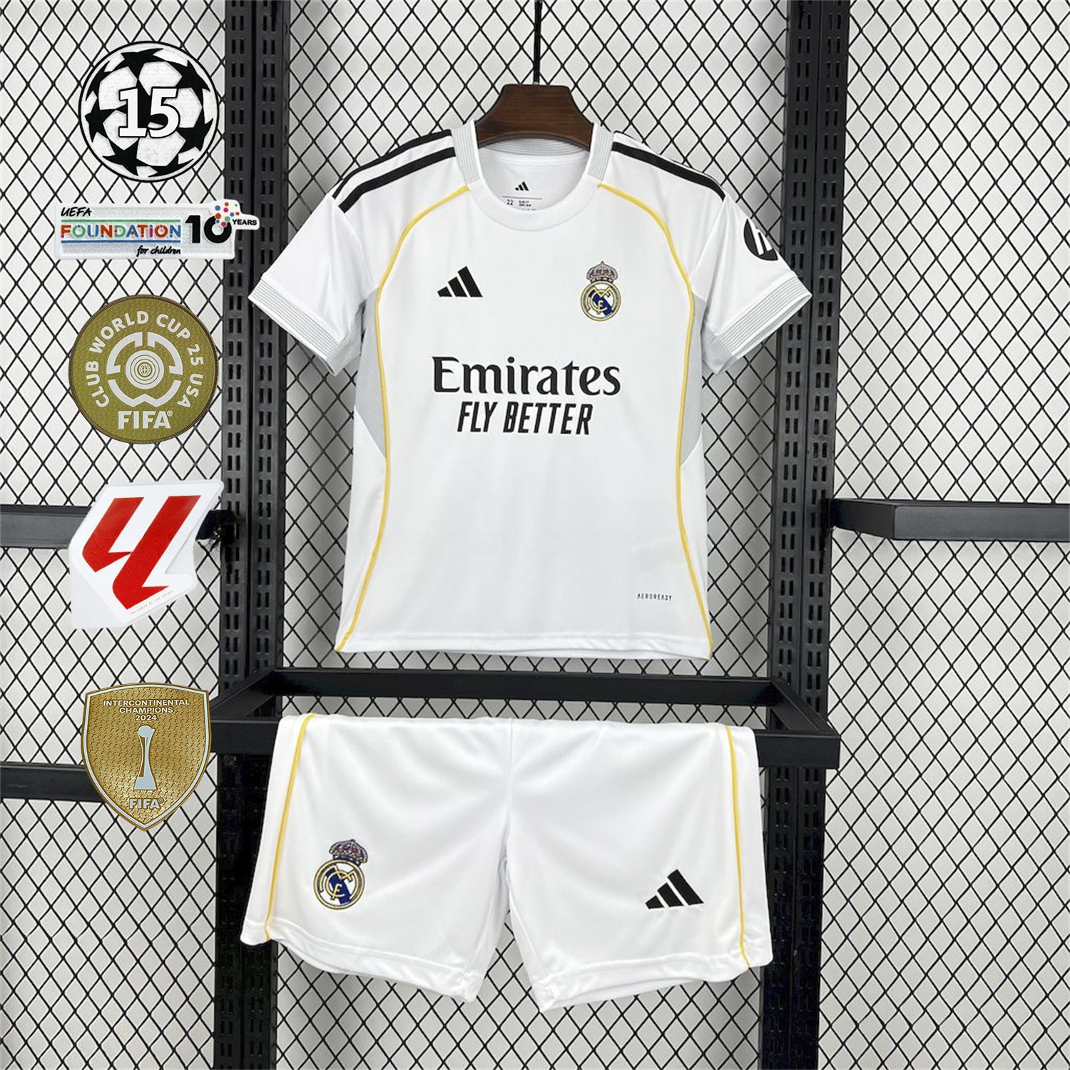 Real Madrid 25-26 Home White Kids Kit - Fans Version - ReplicasJersey