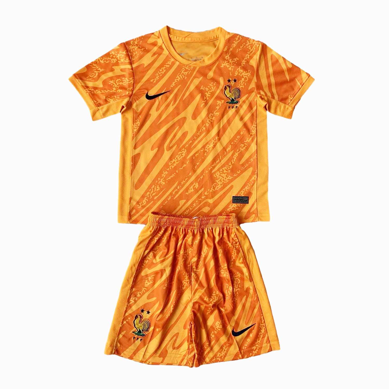 France 2024 Goalkeeper Kids Kit - Orange - ReplicasJersey