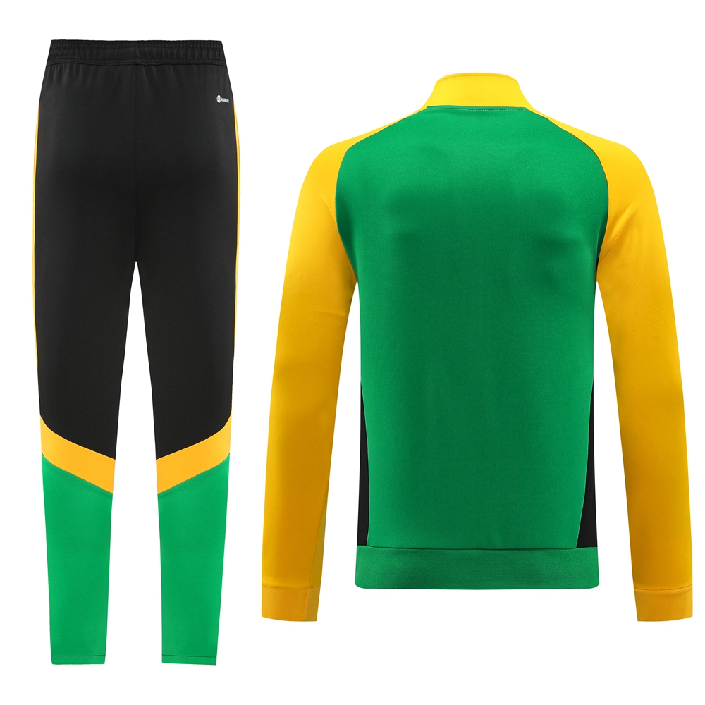 Arsenal 24-25 Jacket Training Tracksuit - Green Top and Black Pants - ReplicasJersey