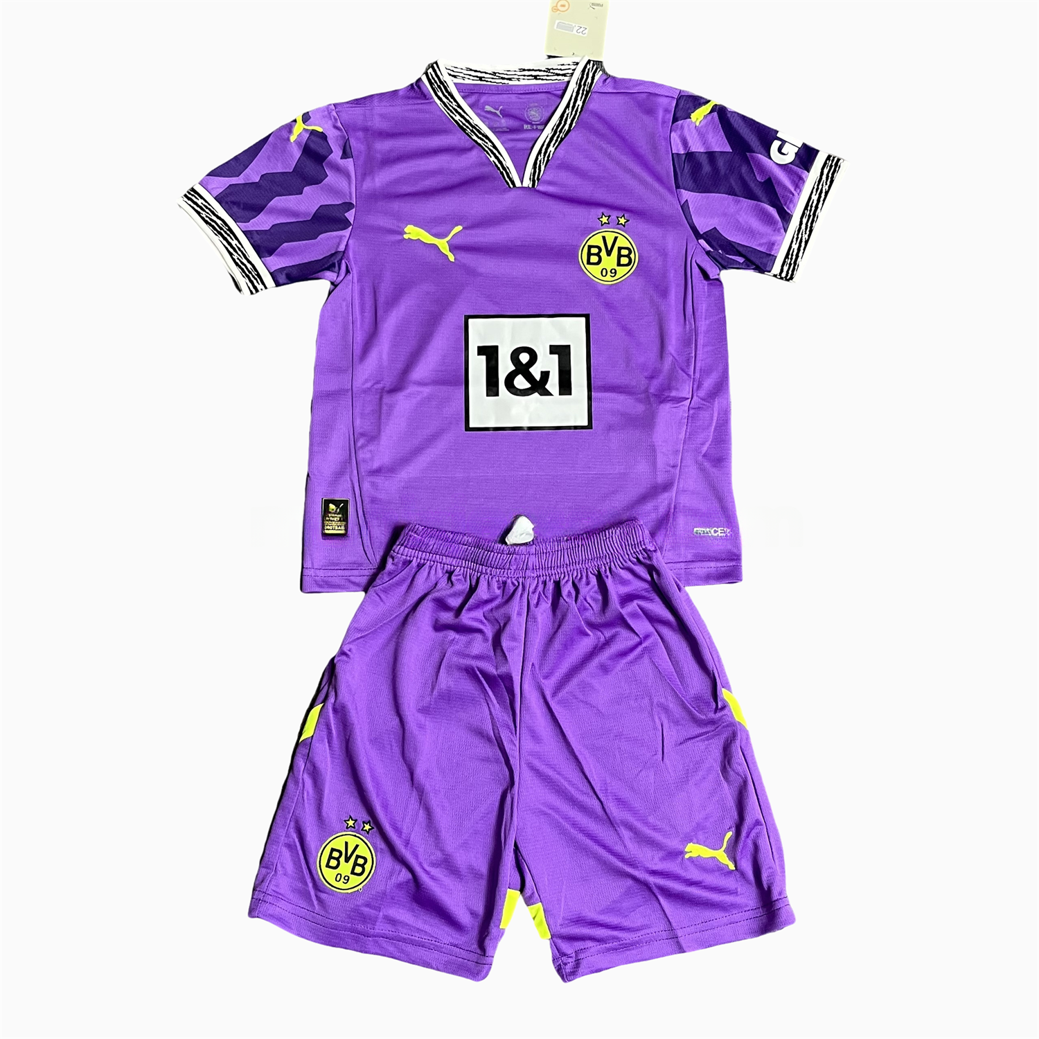 Dortmund 24-25 Purple Goalkeeper Special Edition Kids Kit - ReplicasJersey