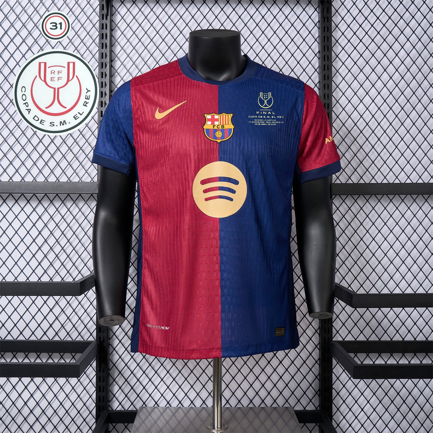 【Copa del Rey Patch Set】B.A.R.S.A 24-25 Home Jersey - Player Version - ReplicasJersey