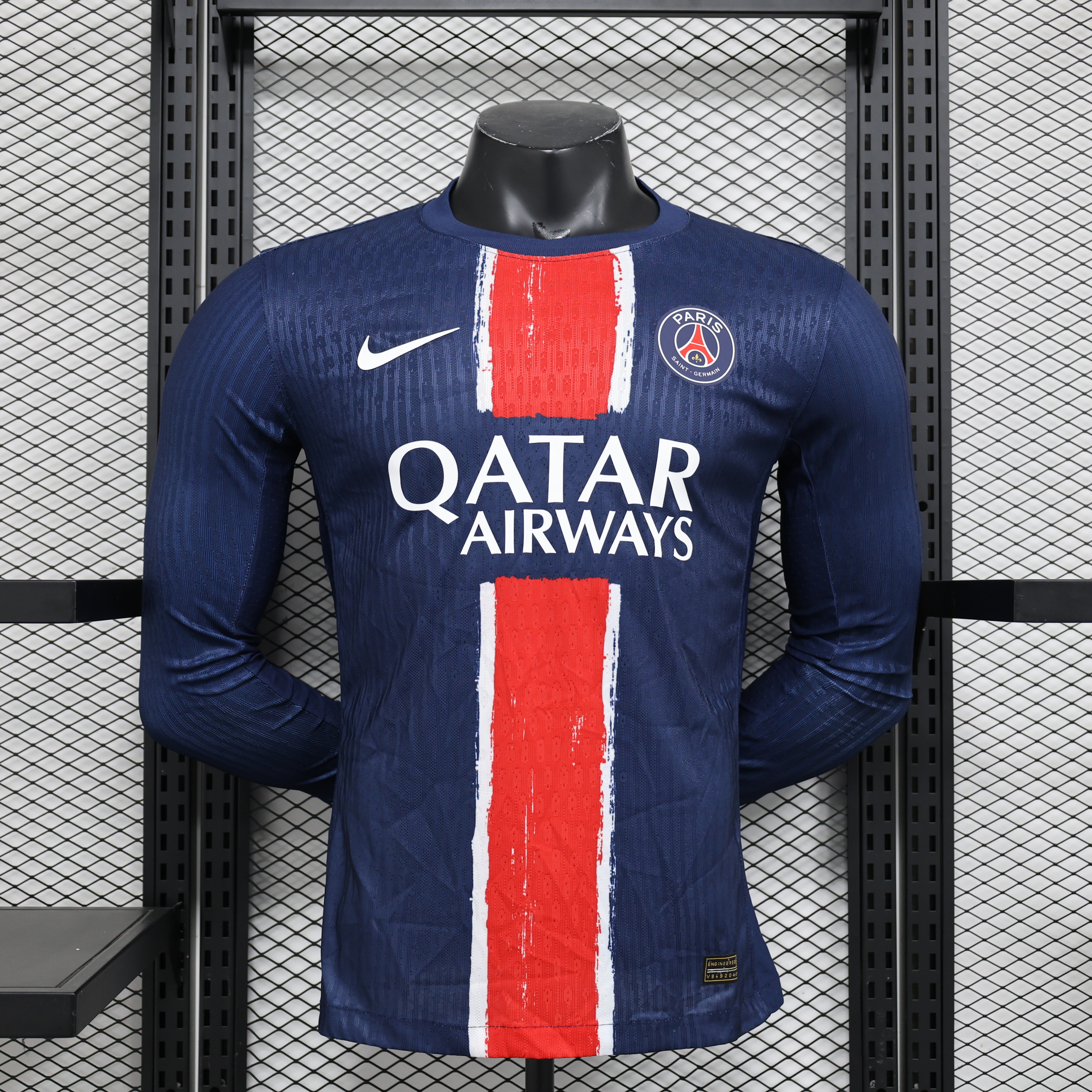 Paris Saint-Germain PSG 24-25 Home Stadium Long Sleeve Jersey - Player Version - ReplicasJersey