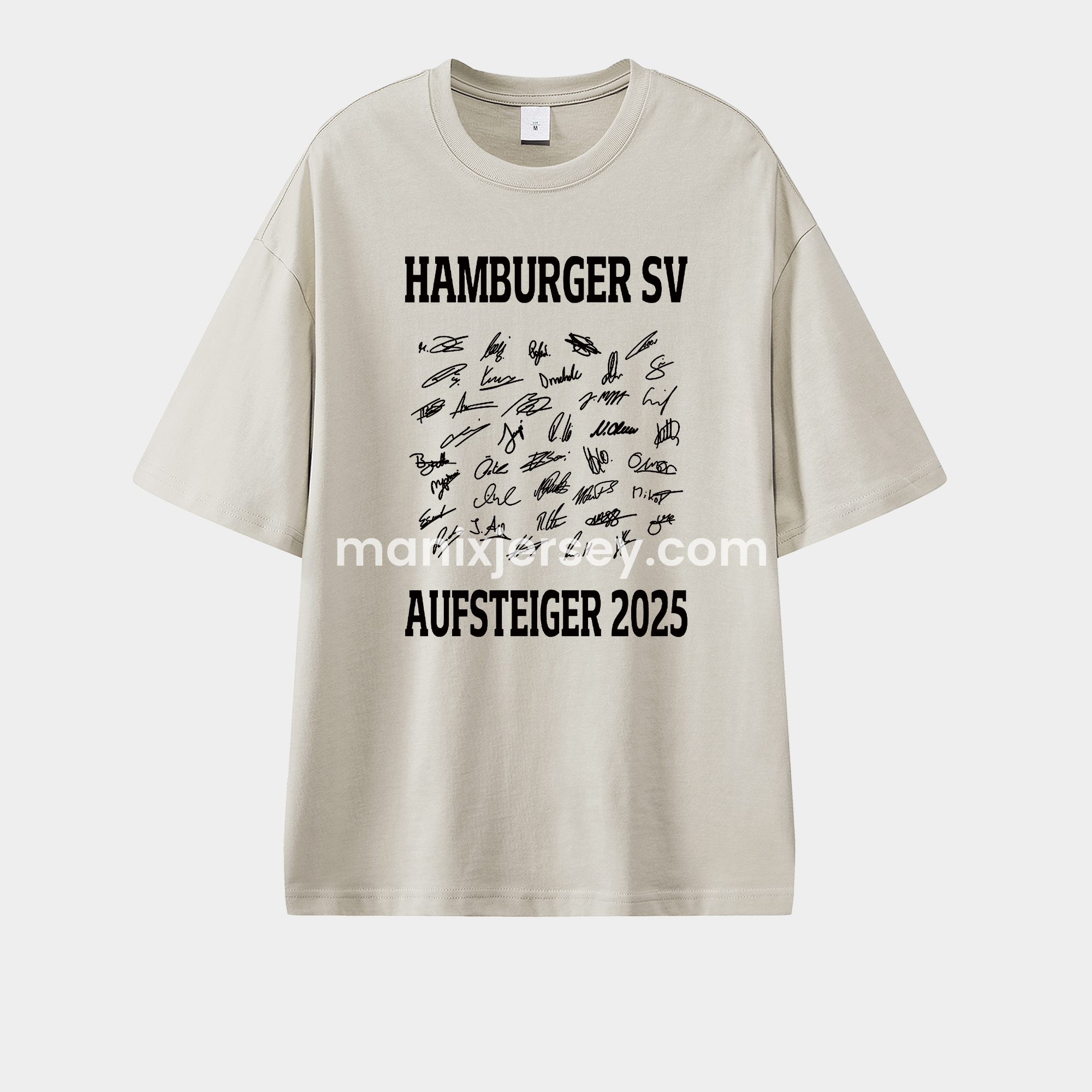 Hamburger SV AUFSTIEG 2025 Team Signatures Unisex Pure Cotton T-shirt - ReplicasJersey