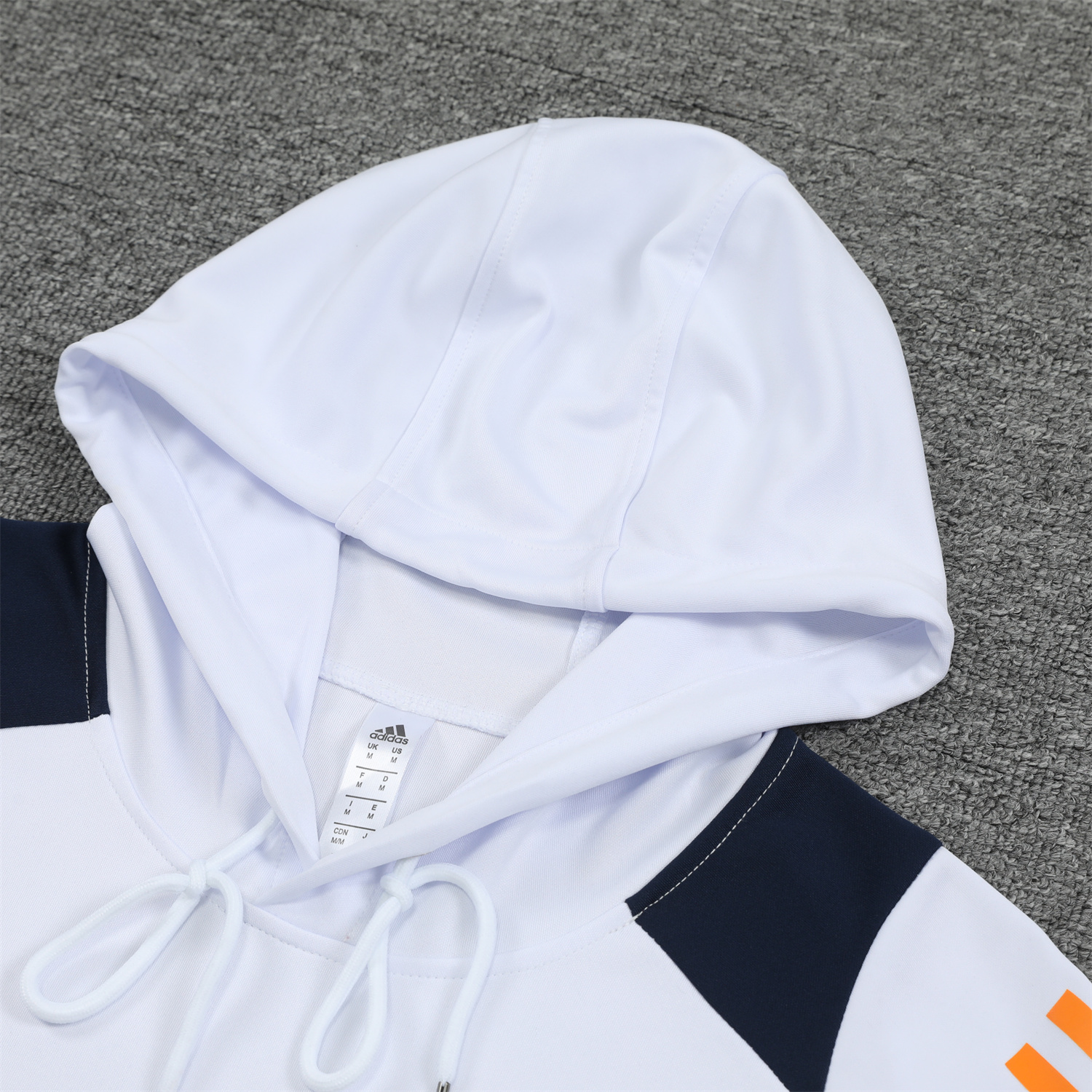 Real Madrid 24-25 Training Hoodie Set - White Hoodie and Deep Blue Pants - ReplicasJersey