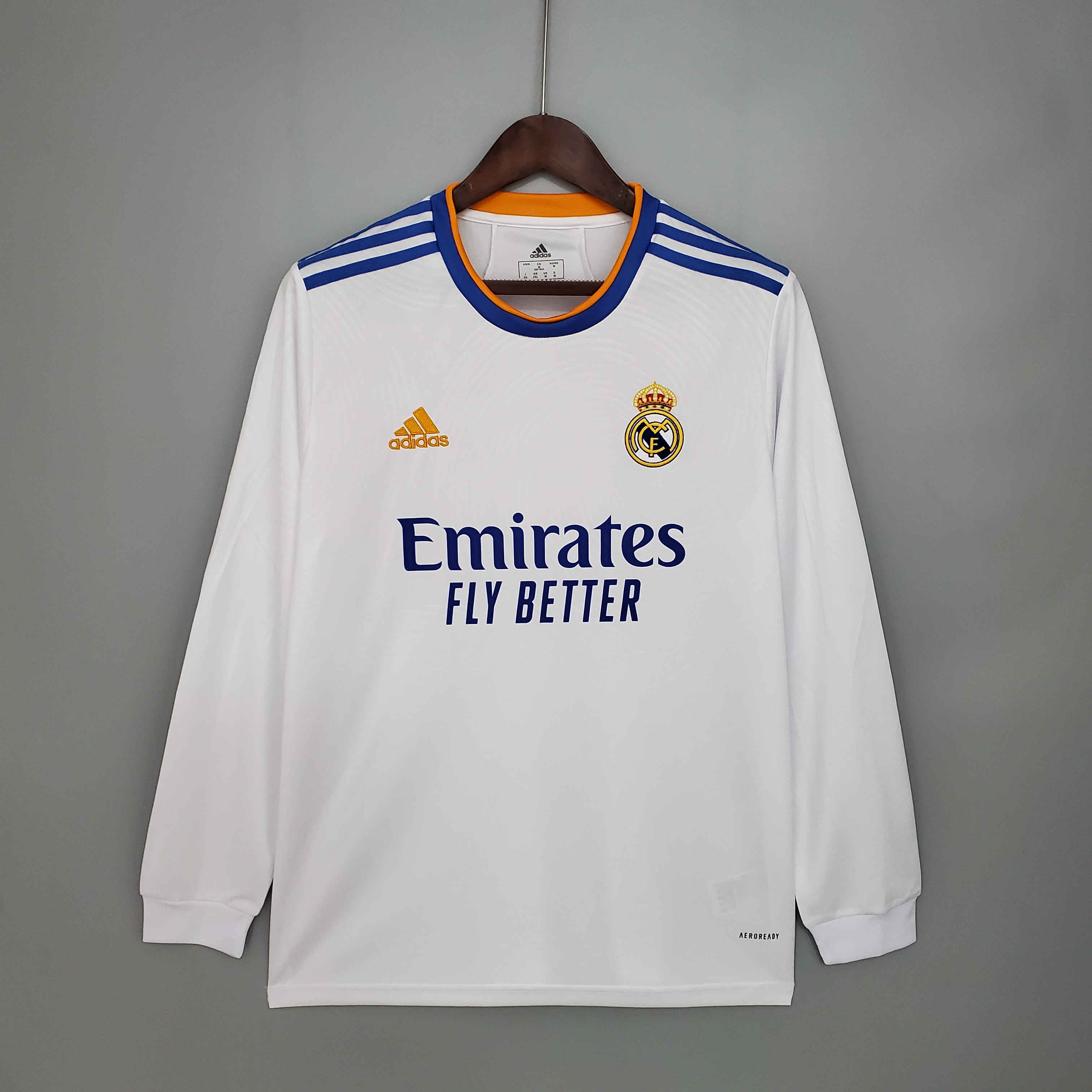 Real Madrid Retro 21-22 Home Long Sleeve Jersey - ReplicasJersey
