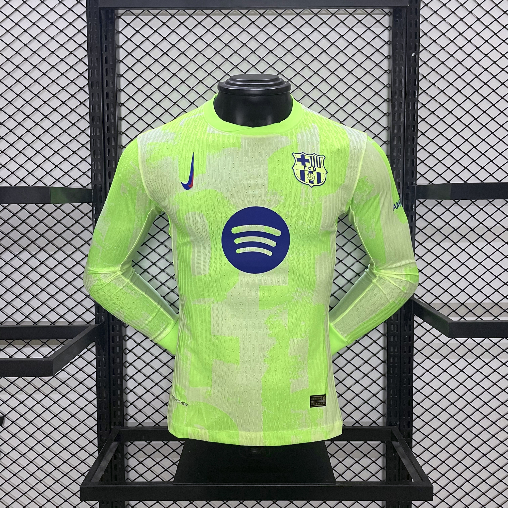 B.A.R.S.A 24-25 Third Long Sleeve Jersey with Big Logo - Player Version - ReplicasJersey