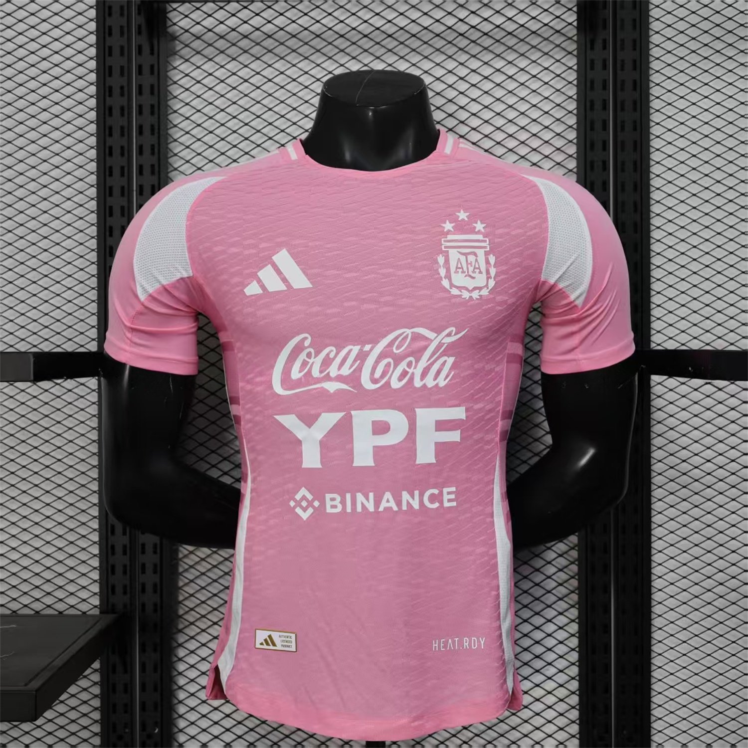 Argentina 25-26 Pink & White Training Jersey - Player Version - ReplicasJersey