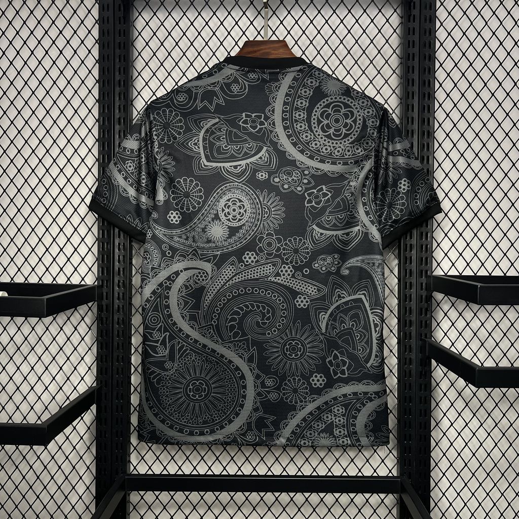 B.A.R.S.A 24-25 Black Grey Pattern Jersey - Fans Version - ReplicasJersey